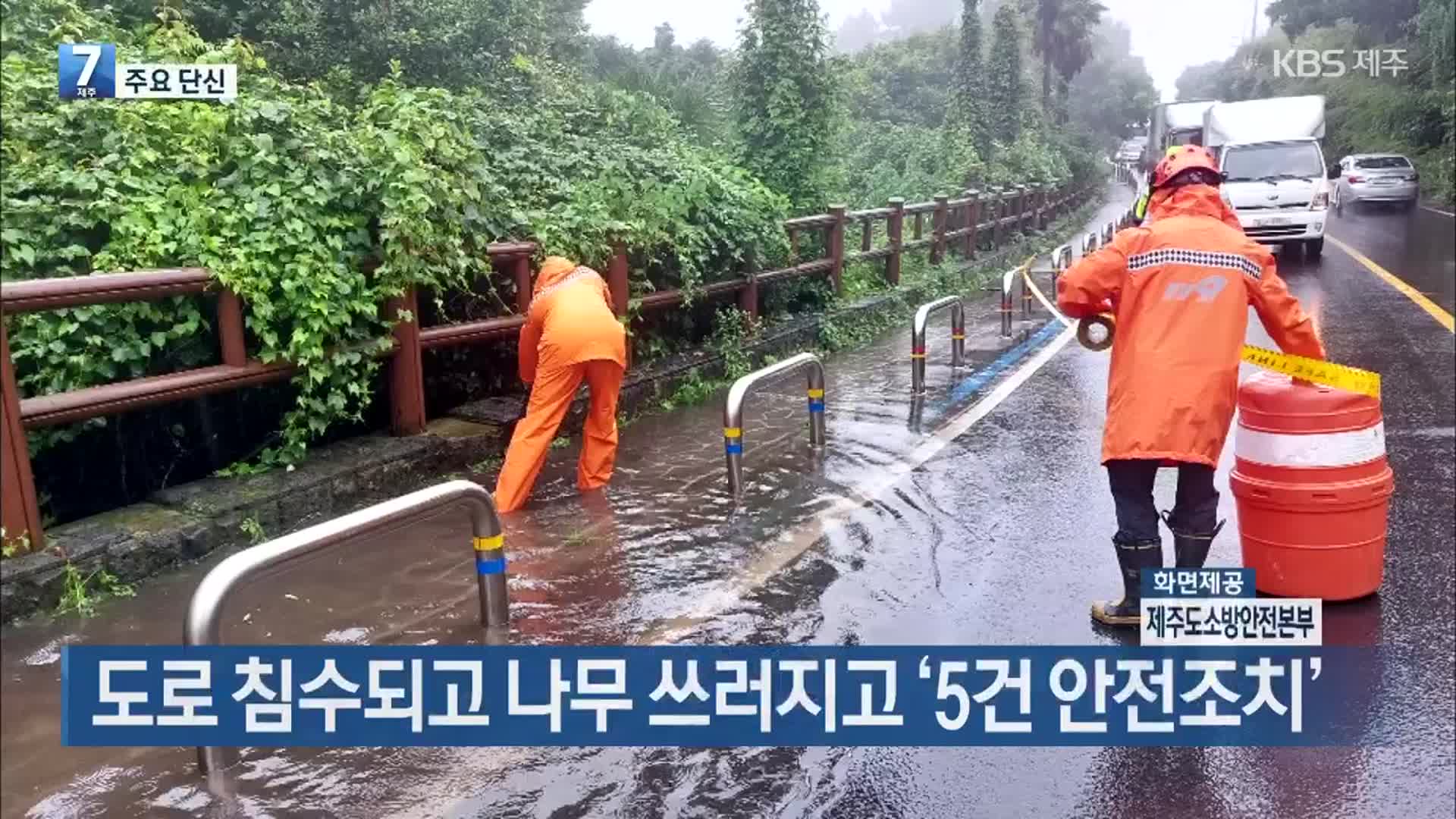 [주요 단신] 도로 침수되고 나무 쓰러지고 ‘5건 안전조치’ 외