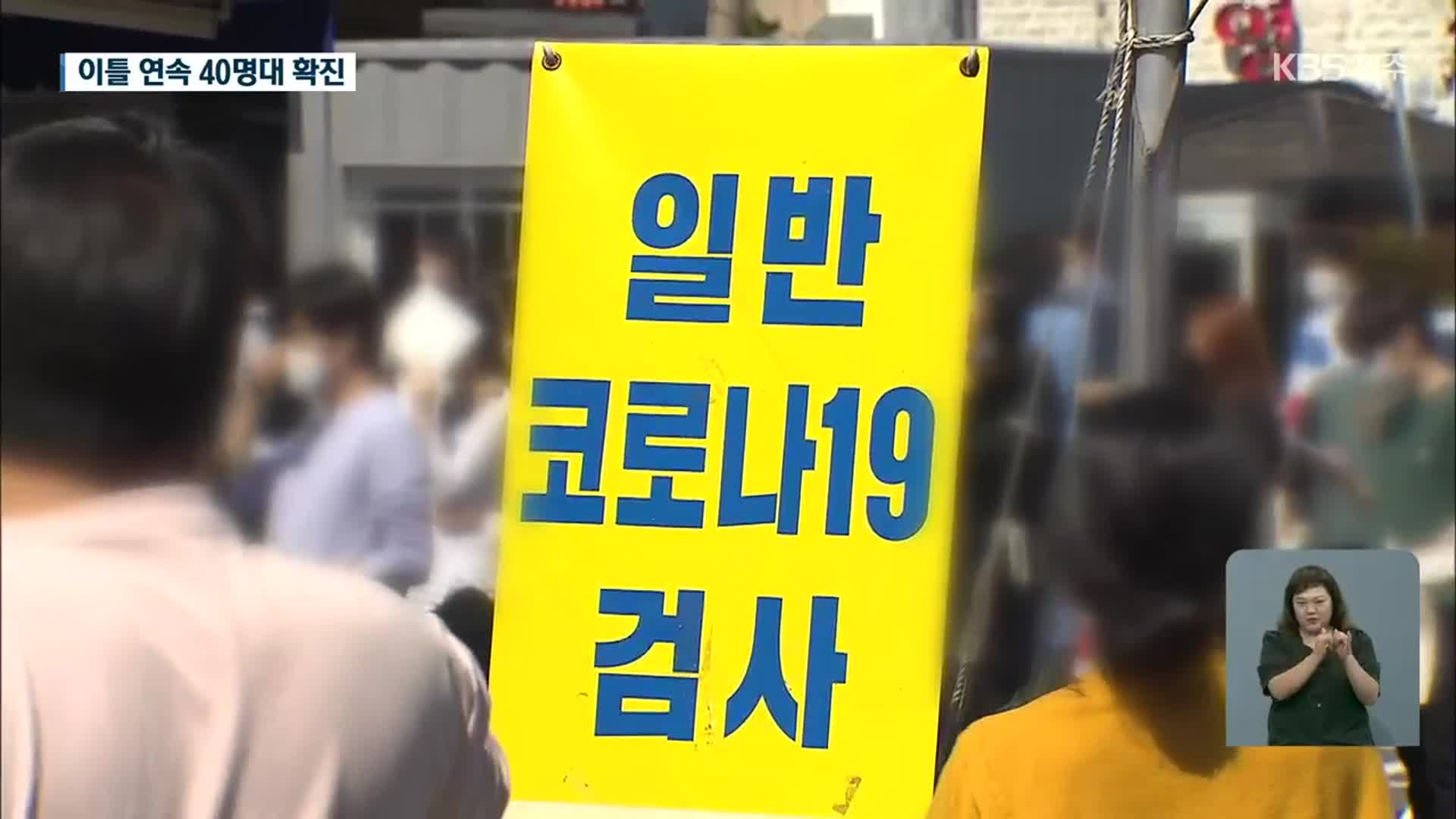 제주 확진자 이틀 연속 40명대…광복절 연휴에 ‘비상’