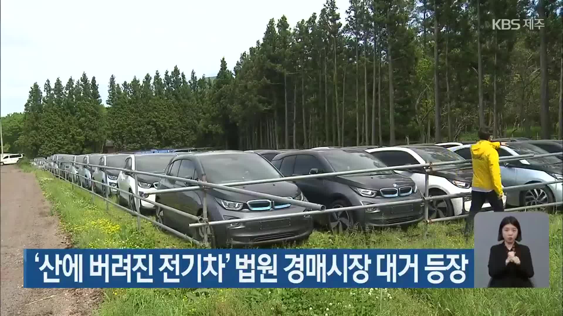 ‘산에 버려진 전기차’ 법원 경매시장 대거 등장