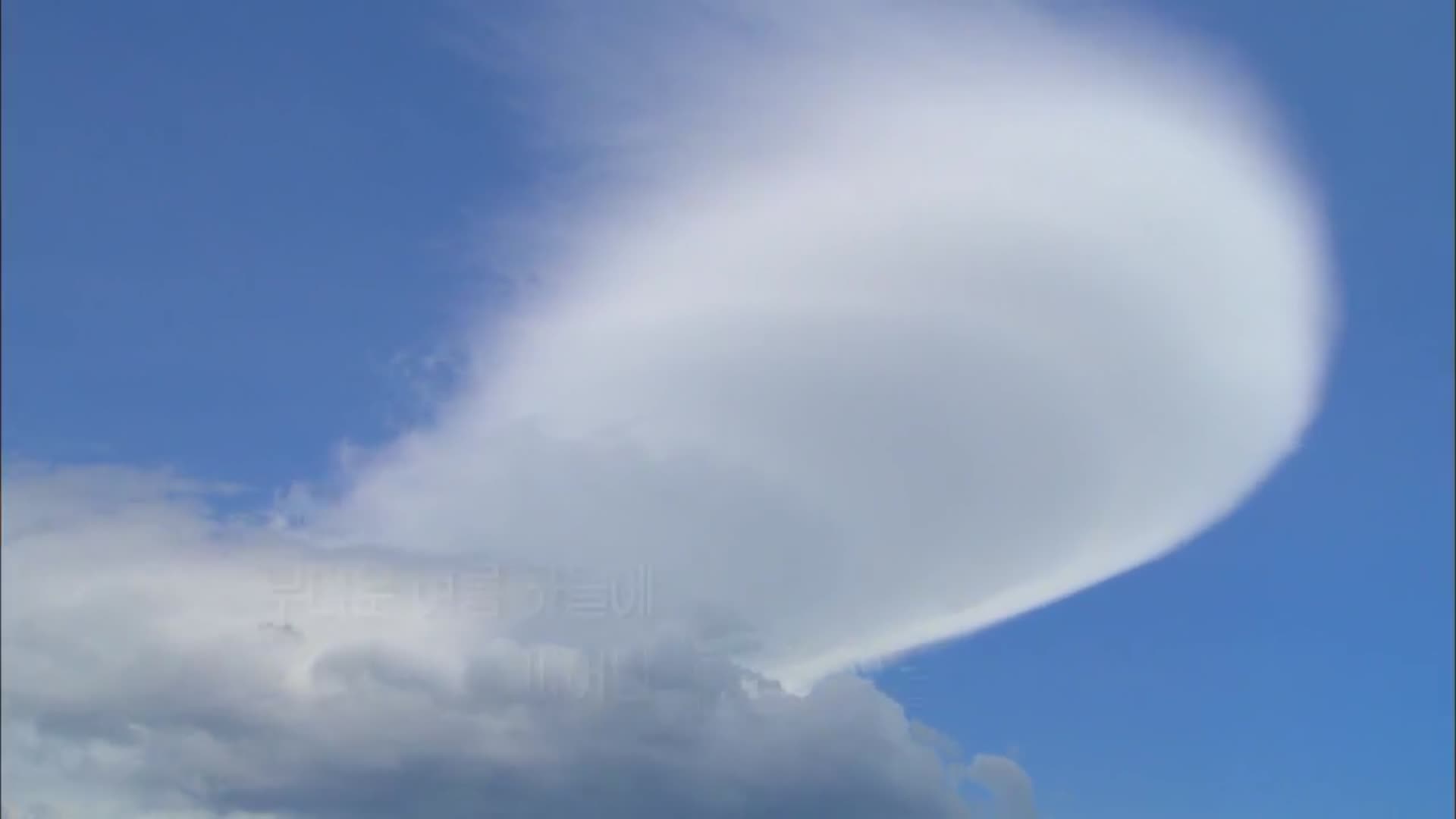 [영상] 무더운 여름 하늘에 피어난 ‘렌즈구름’