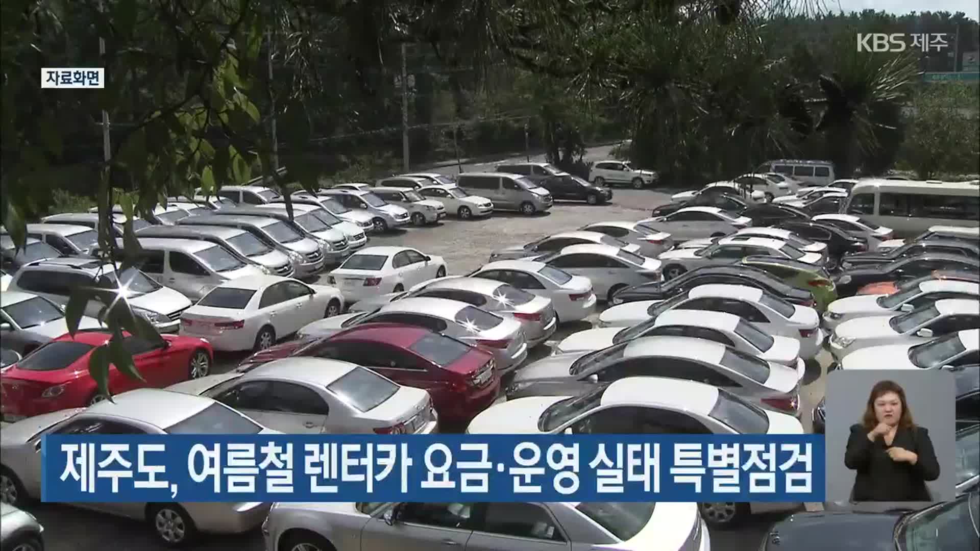 제주도, 여름철 렌터카 요금·운영 실태 특별점검