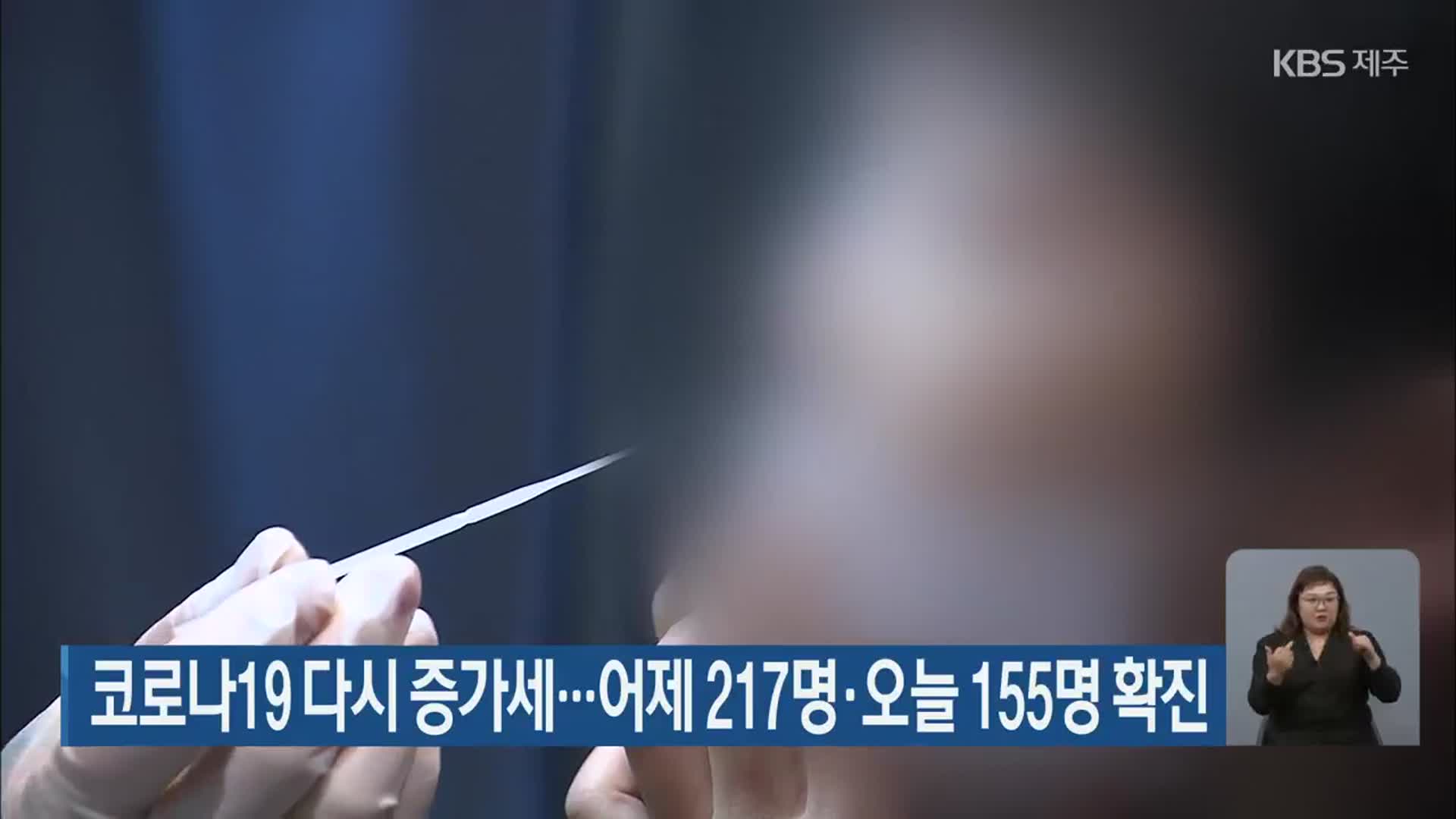 제주 코로나19 다시 증가세…어제 217명·오늘 155명 확진