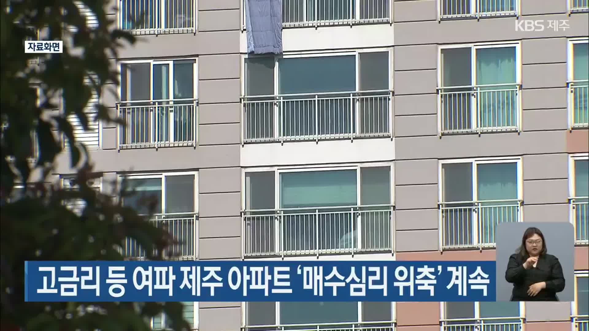 고금리 등 여파 제주 아파트 ‘매수심리 위축’ 계속