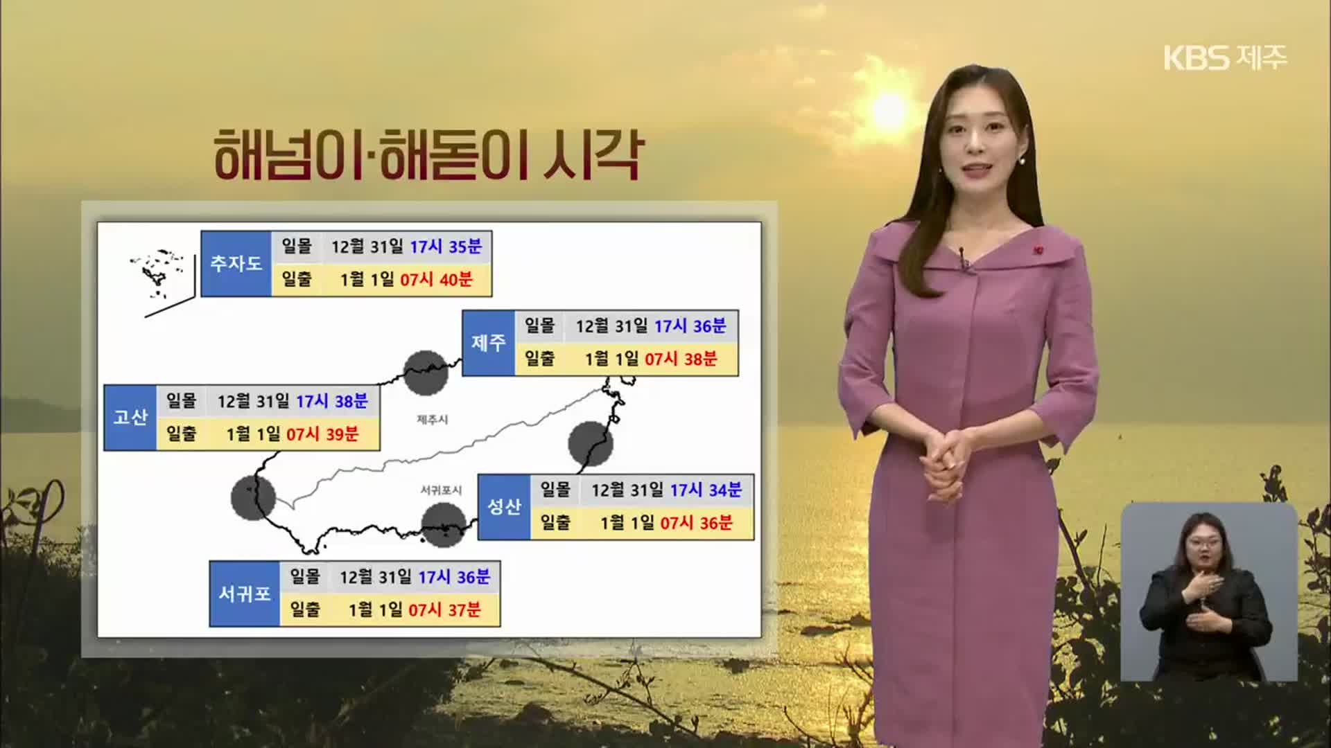 날씨] 제주 올해 마지막 날도 '쌀쌀'…해넘이·해돋이 전망은?