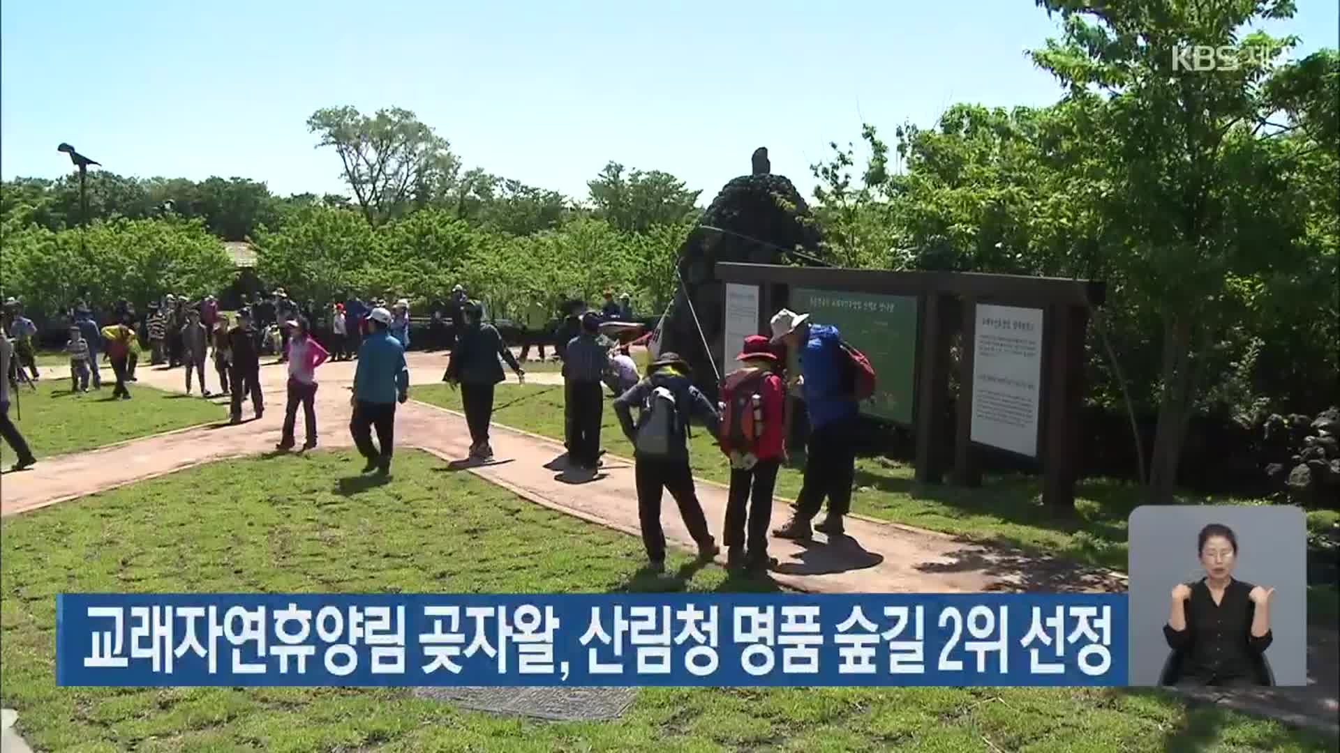 교래자연휴양림 곶자왈, 산림청 명품 숲길 2위 선정