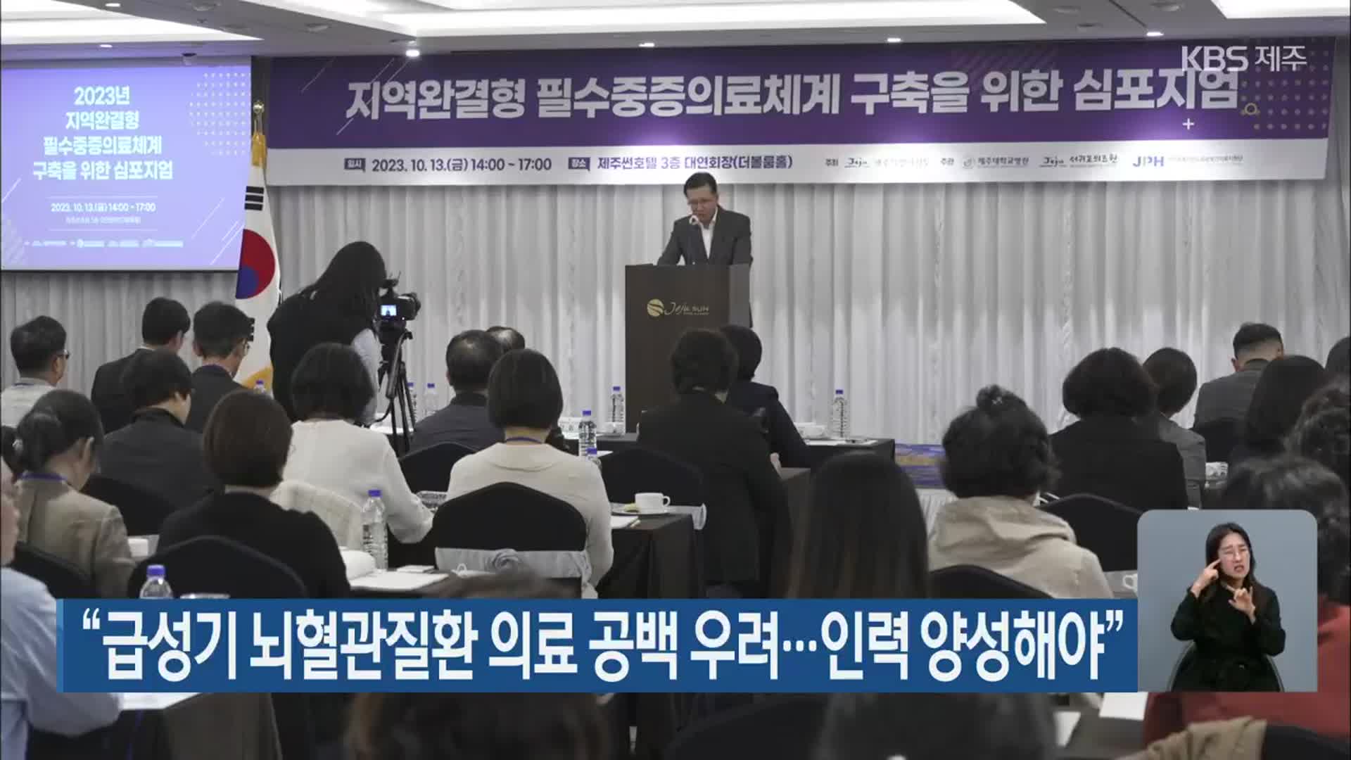 “급성기 뇌혈관질환 의료 공백 우려…인력 양성해야”