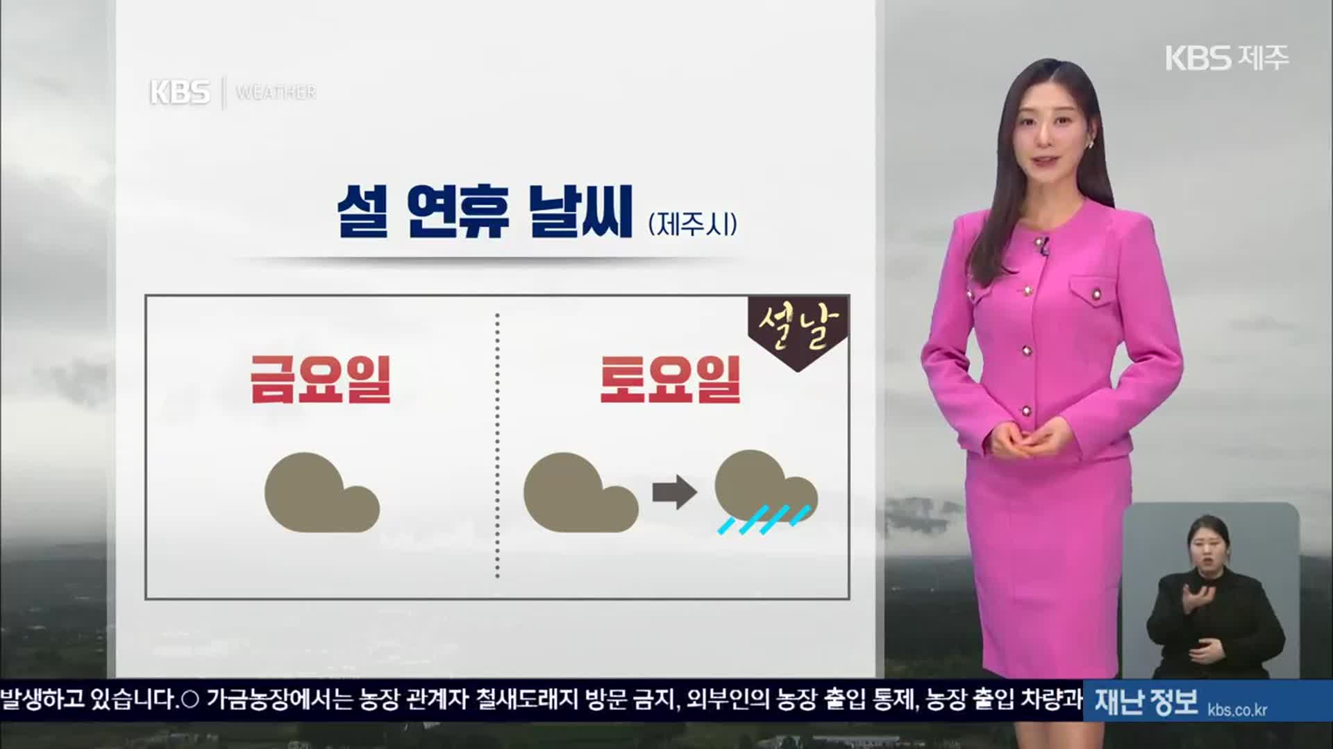 [날씨] 설 연휴 제주 ‘비·눈’…큰 추위는 없어