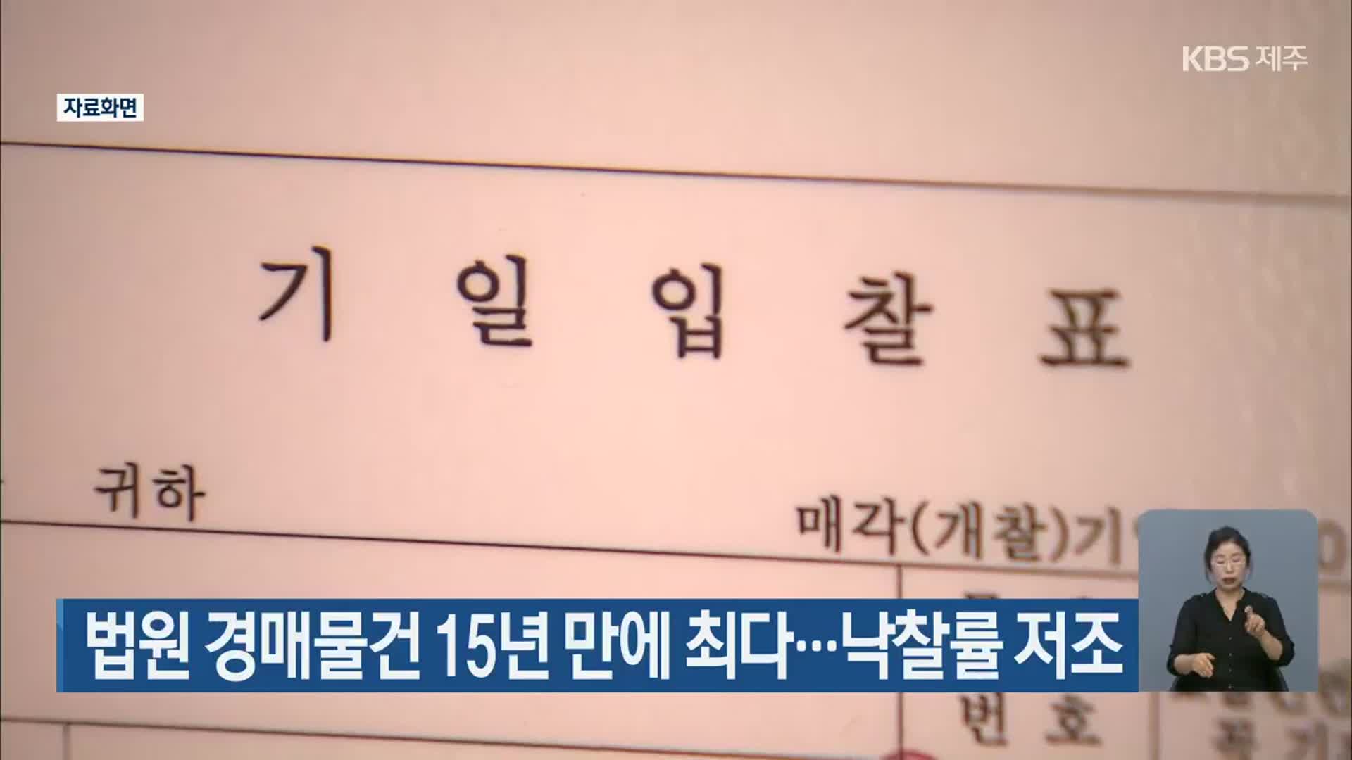 법원 경매물건 15년 만에 최다…낙찰률 저조