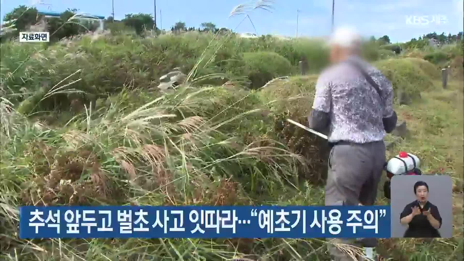 추석 앞두고 벌초 사고 잇따라…“예초기 사용 주의”