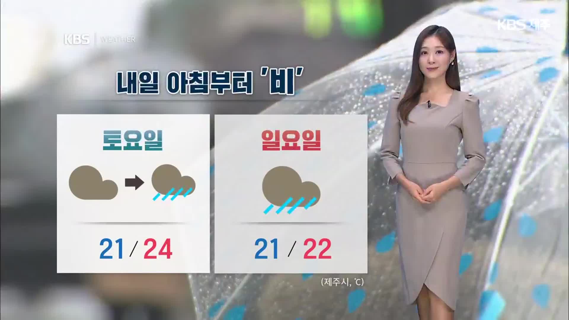 [날씨] 제주 내일 아침부터 비…강한 바람·너울 주의