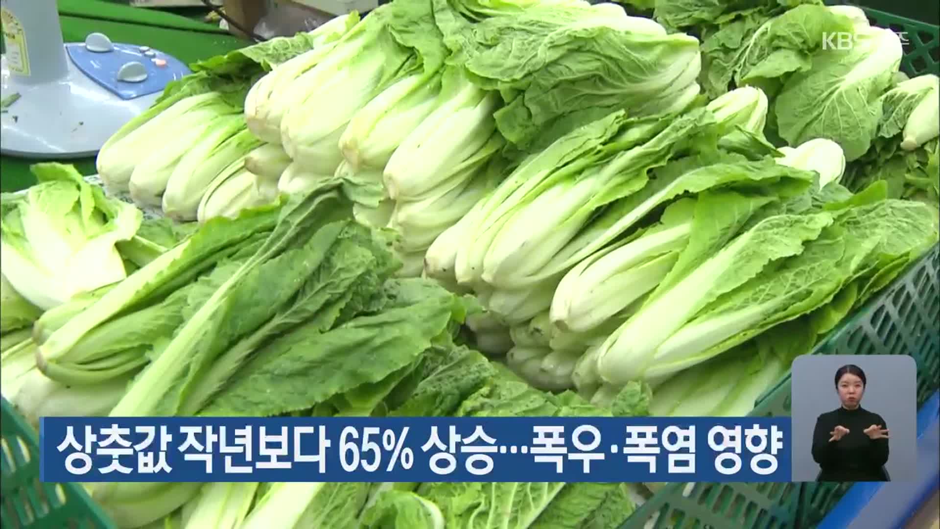 상춧값 작년보다 65% 상승…폭우·폭염 영향