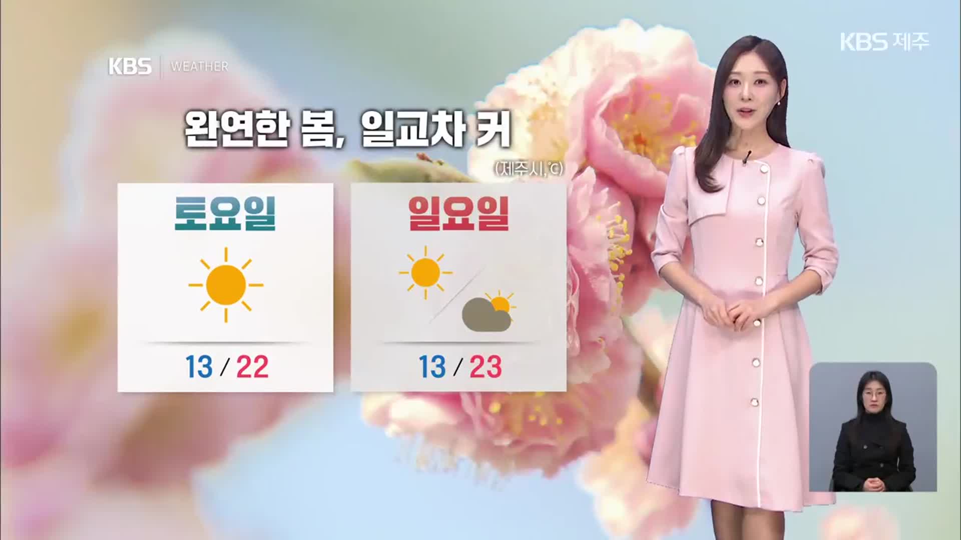 [날씨] 제주 주말에도 완연한 봄…강한 바람·초미세먼지 주의!
