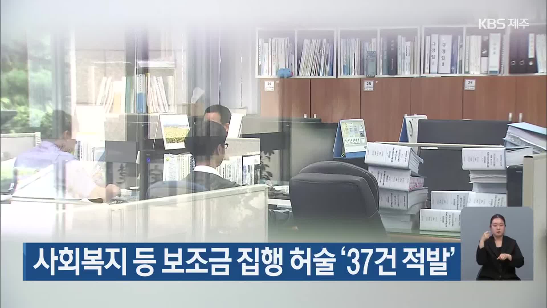 사회복지 등 보조금 집행 허술 ‘37건 적발’
