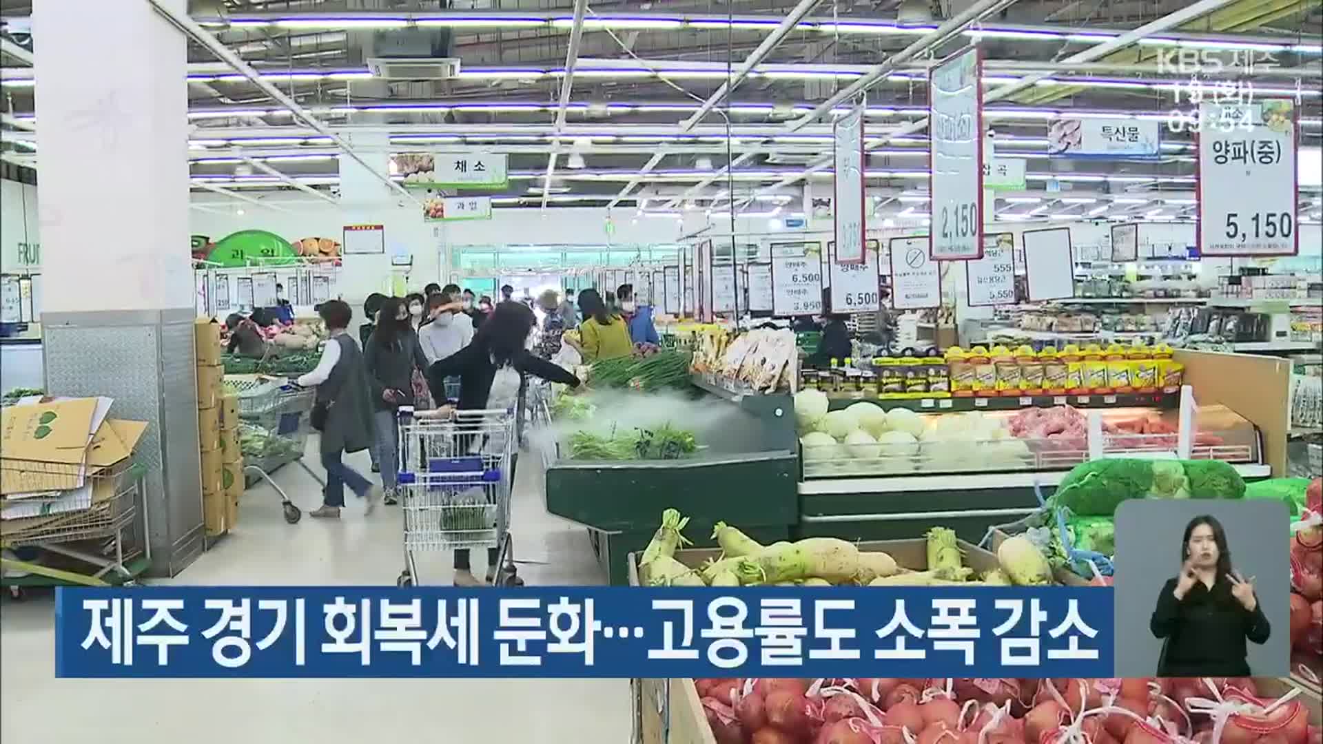 제주 경기 회복세 둔화…고용률도 소폭 감소
