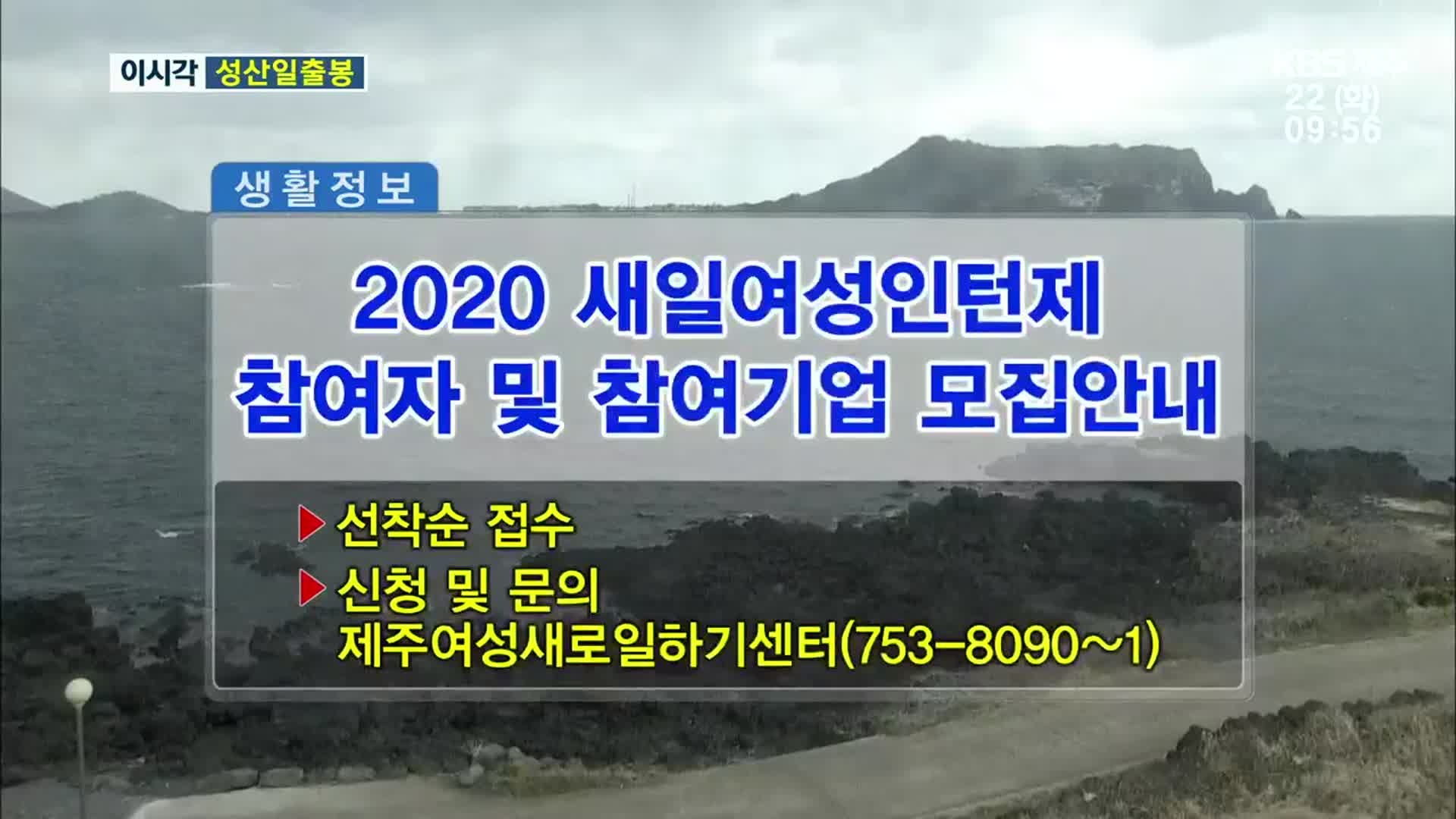 2020 새일여성인턴제 참여자 및 참여기업 모집안내 외