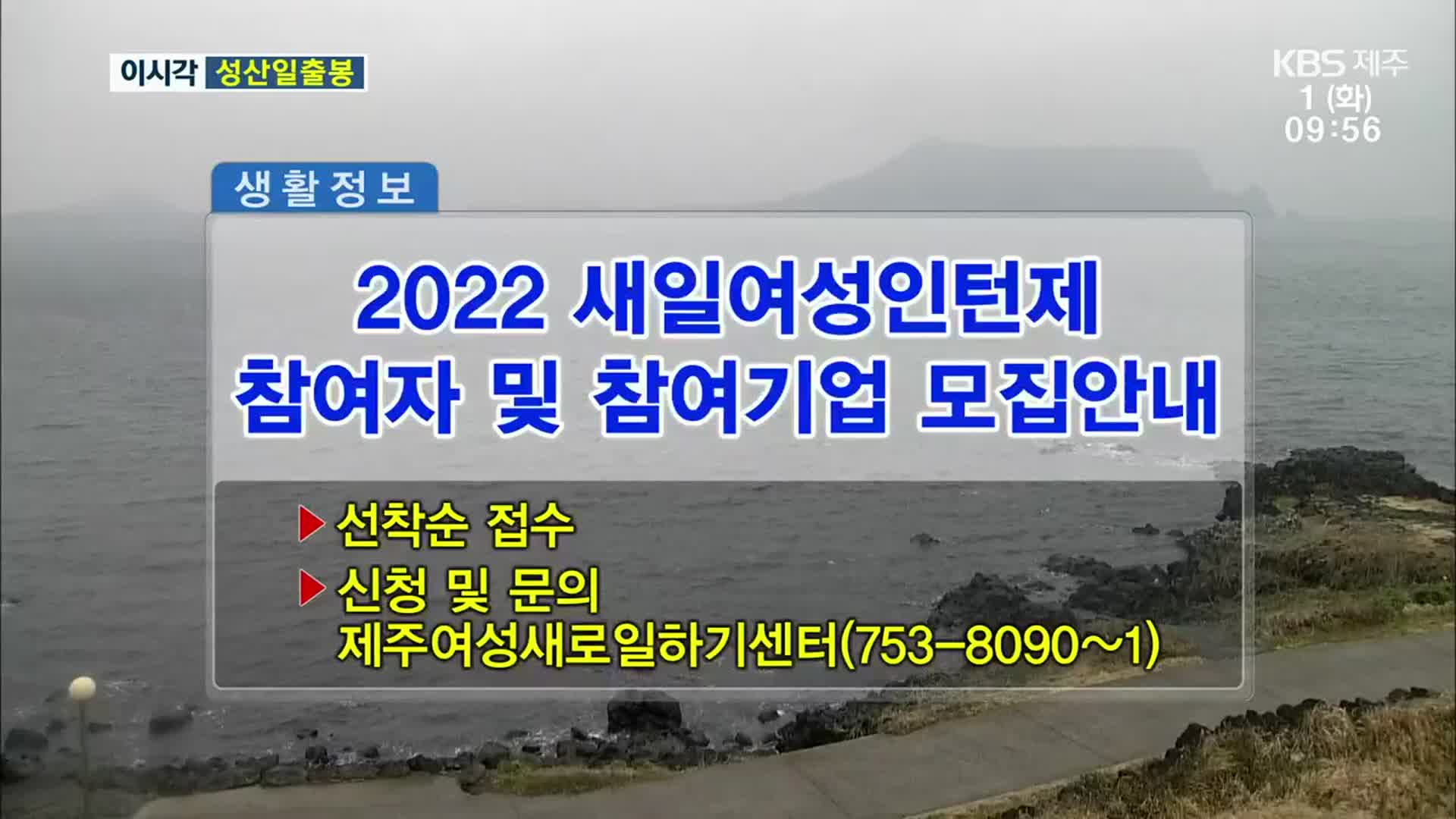 2022 새일여성인턴제 참여자 및 참여기업 모집안내 외