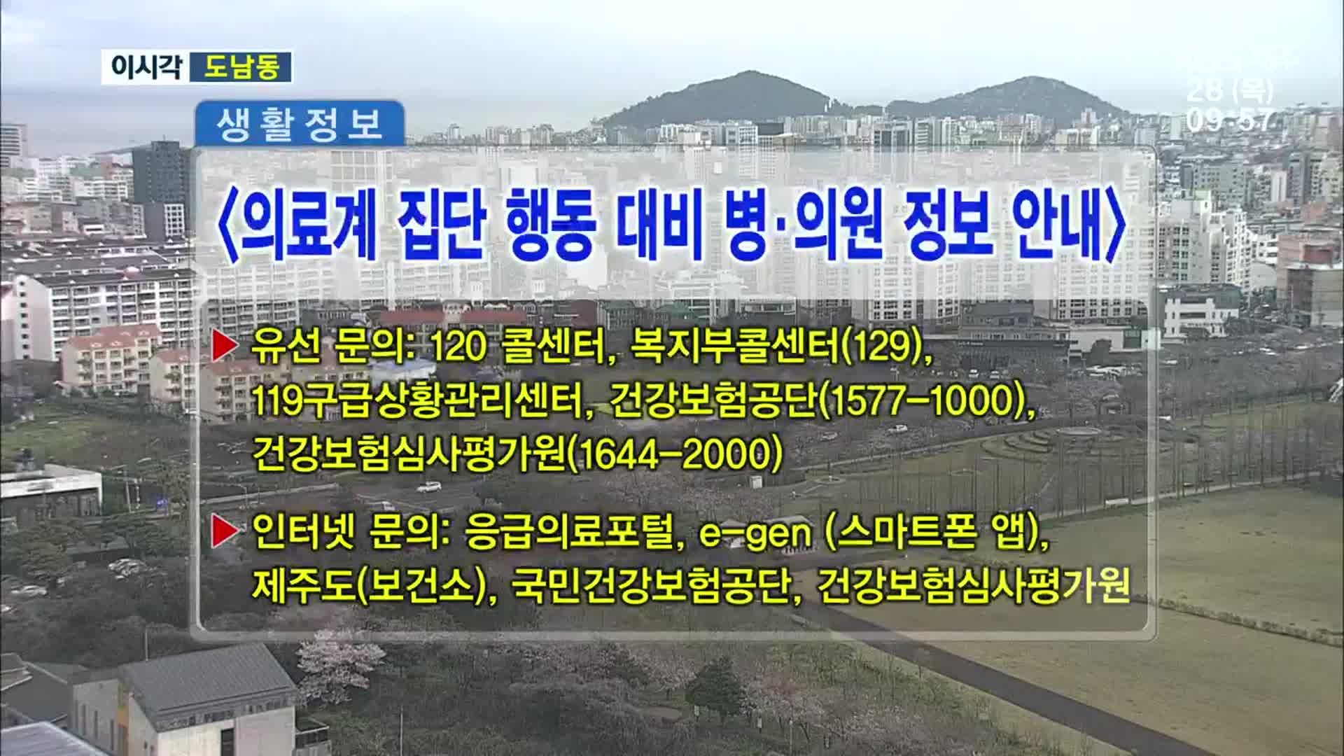 ‘의료계 집단 행동 대비 병·의원 정보 안내’ 외