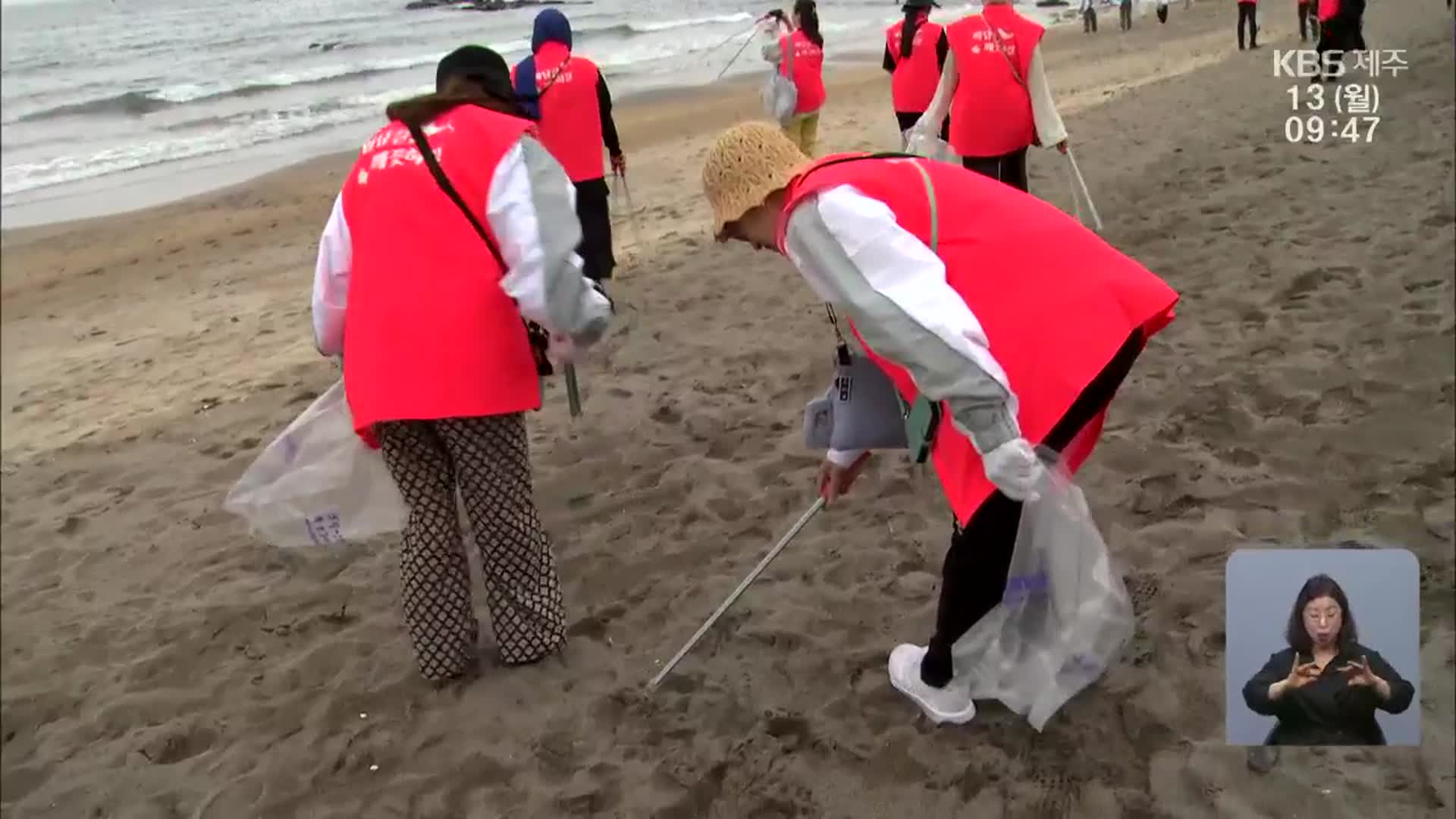 “쓰레기 줍고 가수도 만나고” 바다 살리기 나선 한류팬들