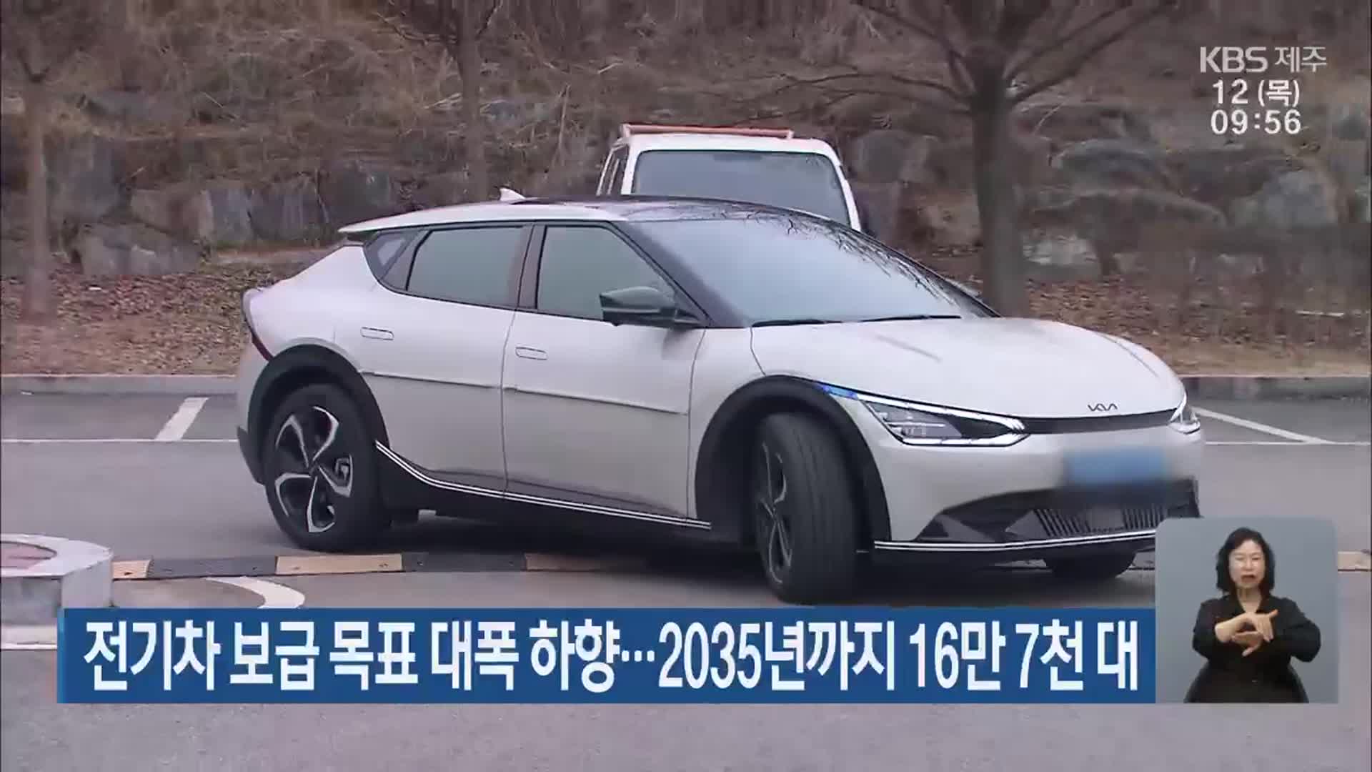 전기차 보급 목표 대폭 하향…2035년까지 16만 7천대