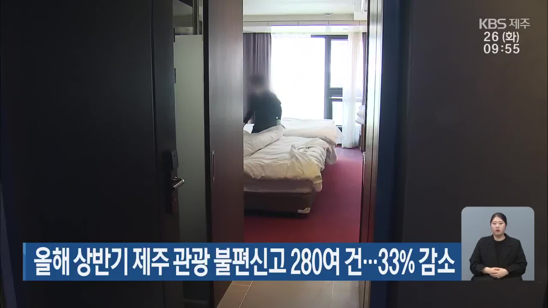 올해 상반기 제주 관광 불편신고 280여 건…33% 감소