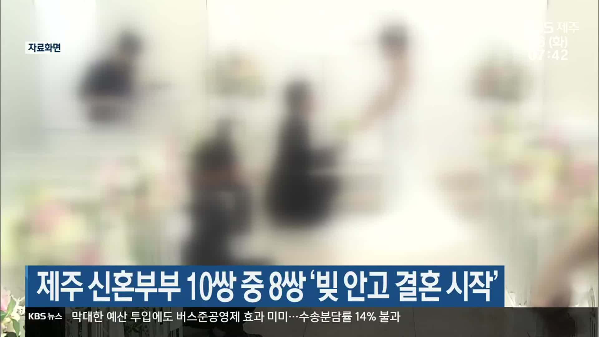 제주 신혼부부 10쌍 중 8쌍 ‘빚 안고 결혼 시작’