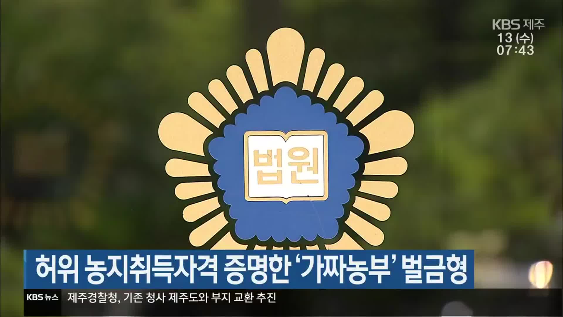 허위 농지취득자격 증명한 ‘가짜농부’ 벌금형