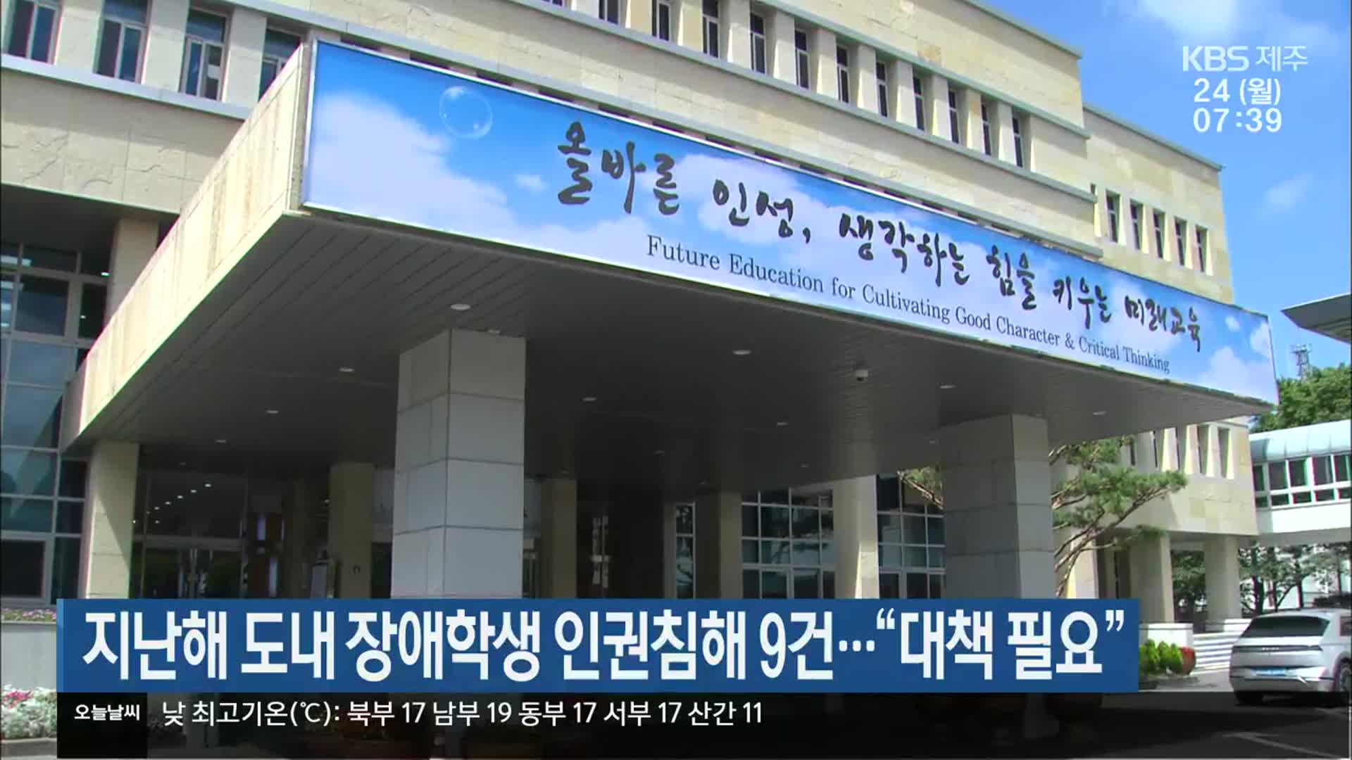지난해 도내 장애학생 인권침해 9건…“대책 필요”
