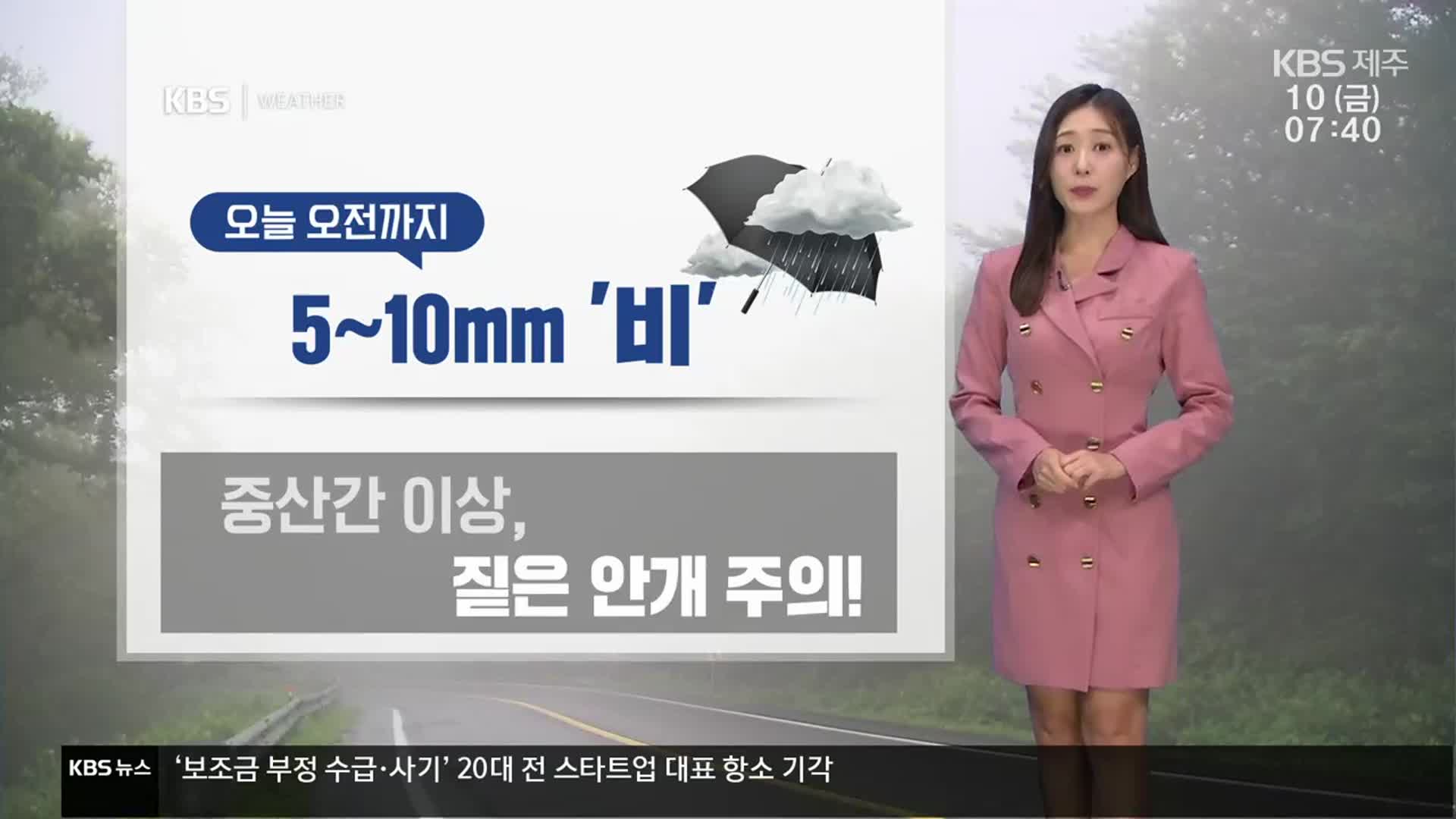 [날씨] 제주 오늘 오전까지 ‘비’…비 그친 뒤, 찬바람 강해져