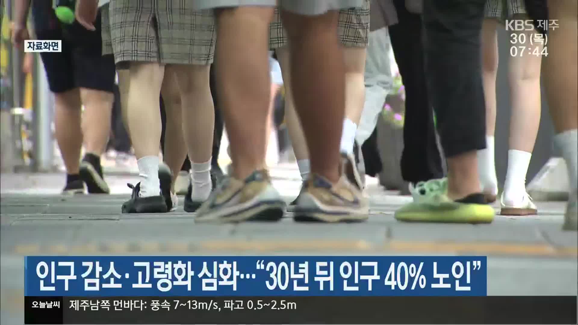 제주 인구 감소·고령화 심화…“30년 뒤 인구 40% 노인”