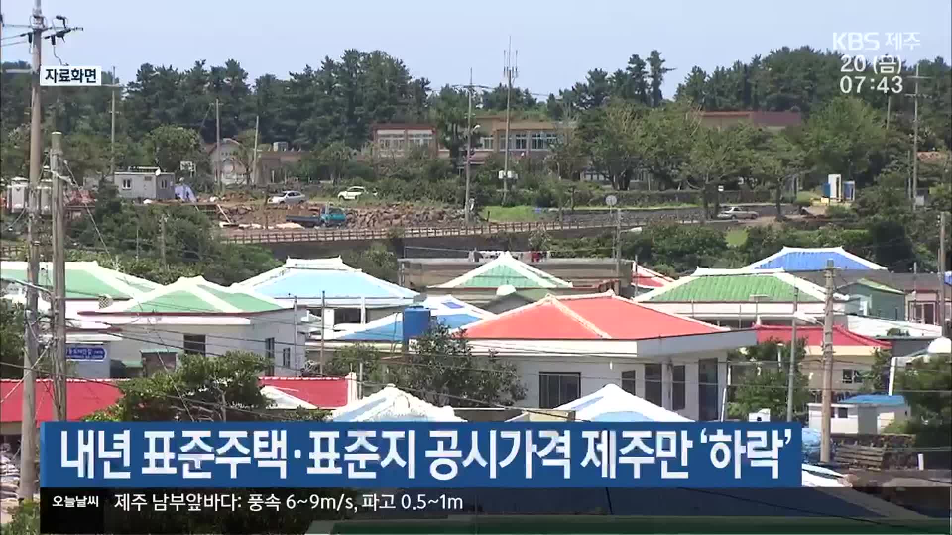 내년 표준주택·표준지 공시가격 제주만 ‘하락’