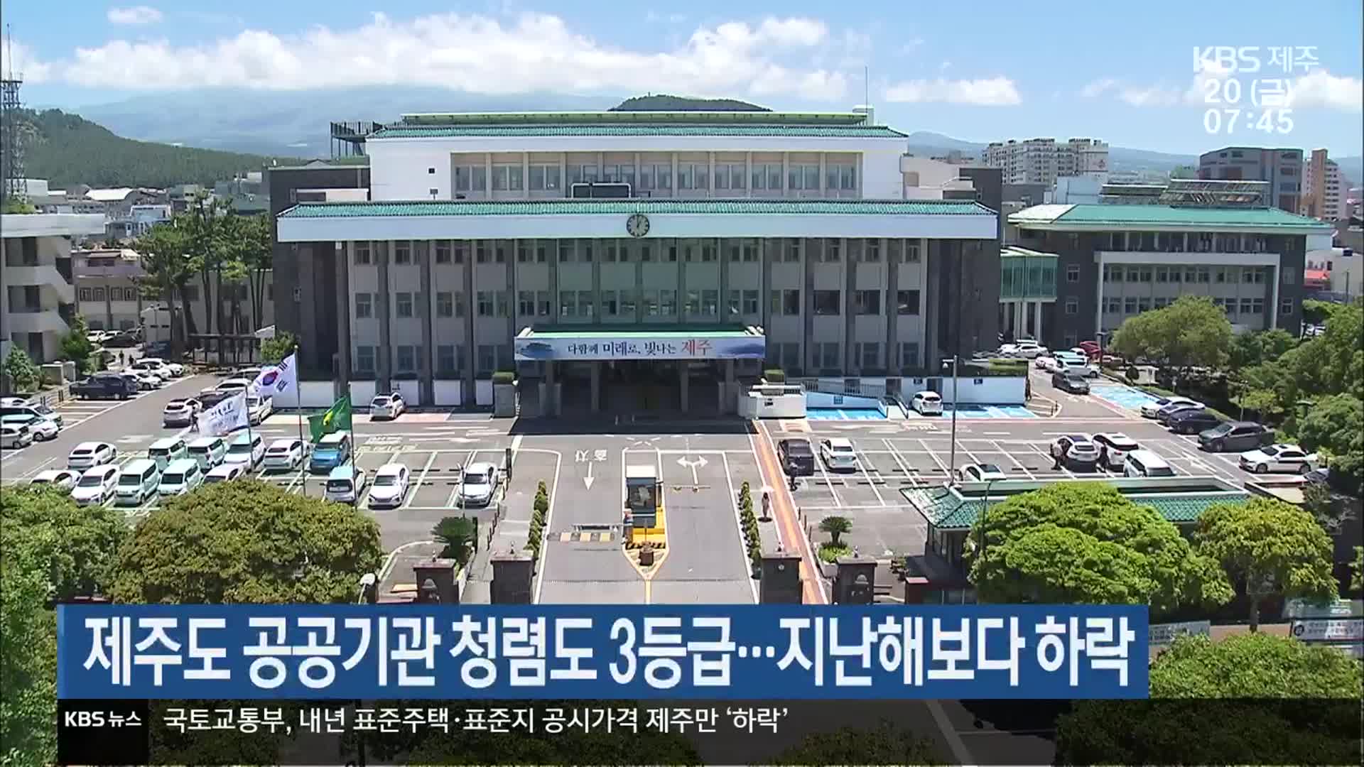 제주도 공공기관 청렴도 3등급…지난해보다 하락