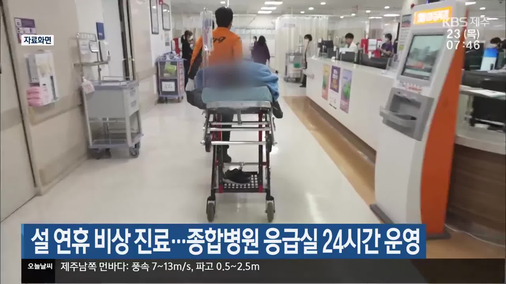 제주 설 연휴 비상 진료…종합병원 응급실 24시간 운영