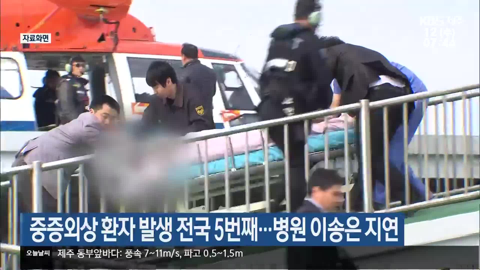 중증외상 환자 발생 전국 5번째…병원 이송은 지연