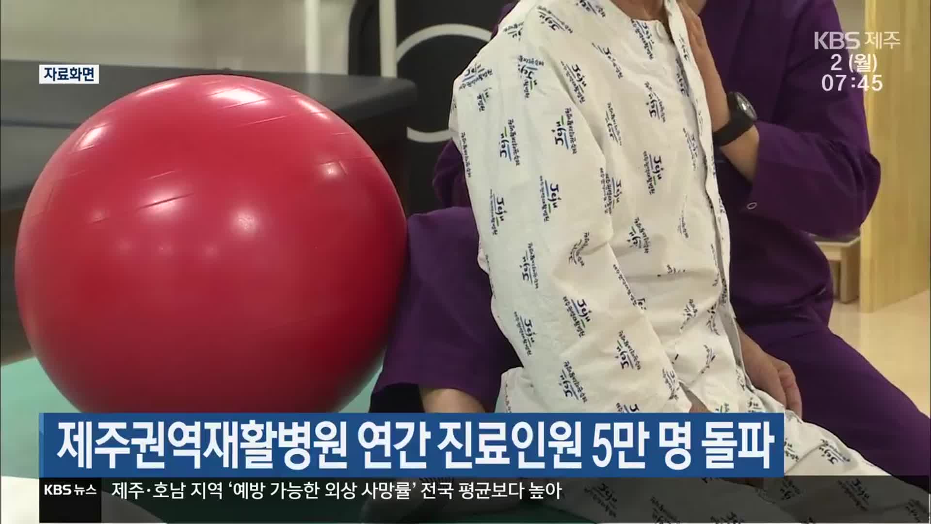 제주권역재활병원 연간 진료인원 5만 명 돌파