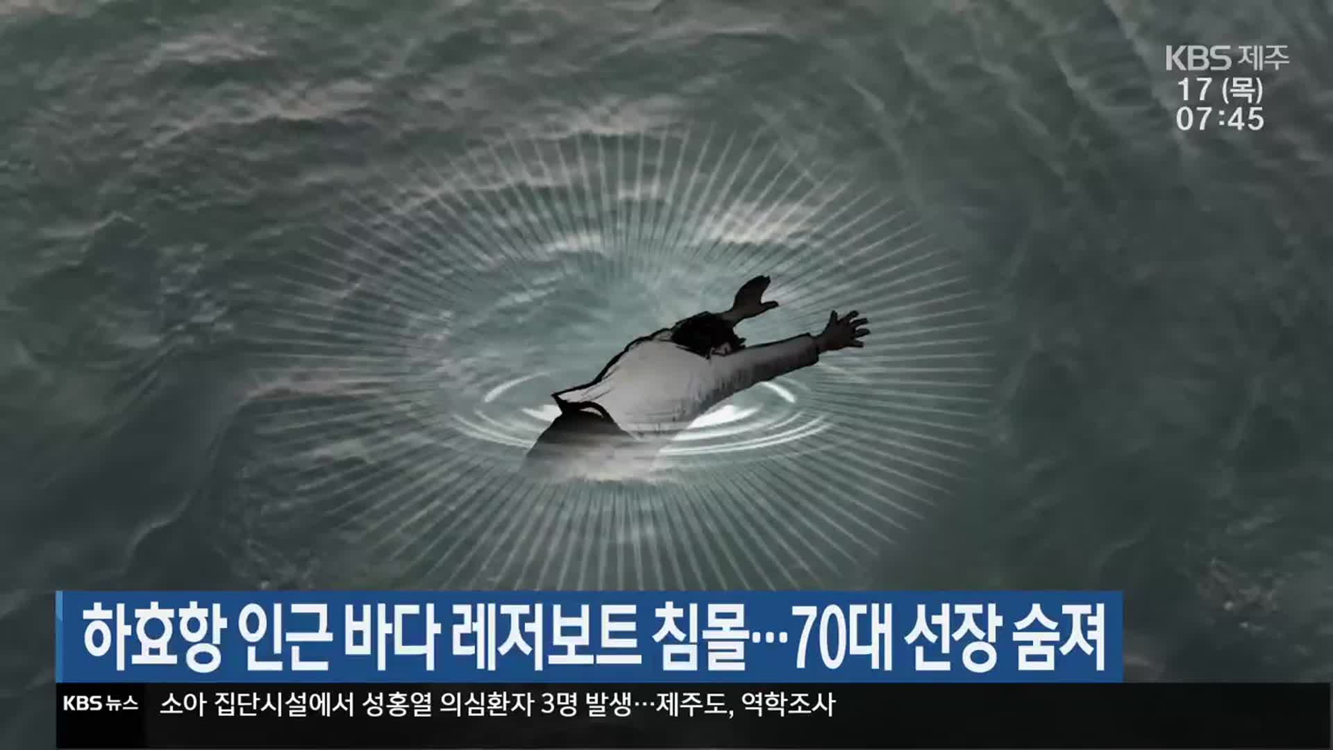 하효항 인근 바다 레저보트 침몰…70대 선장 숨져