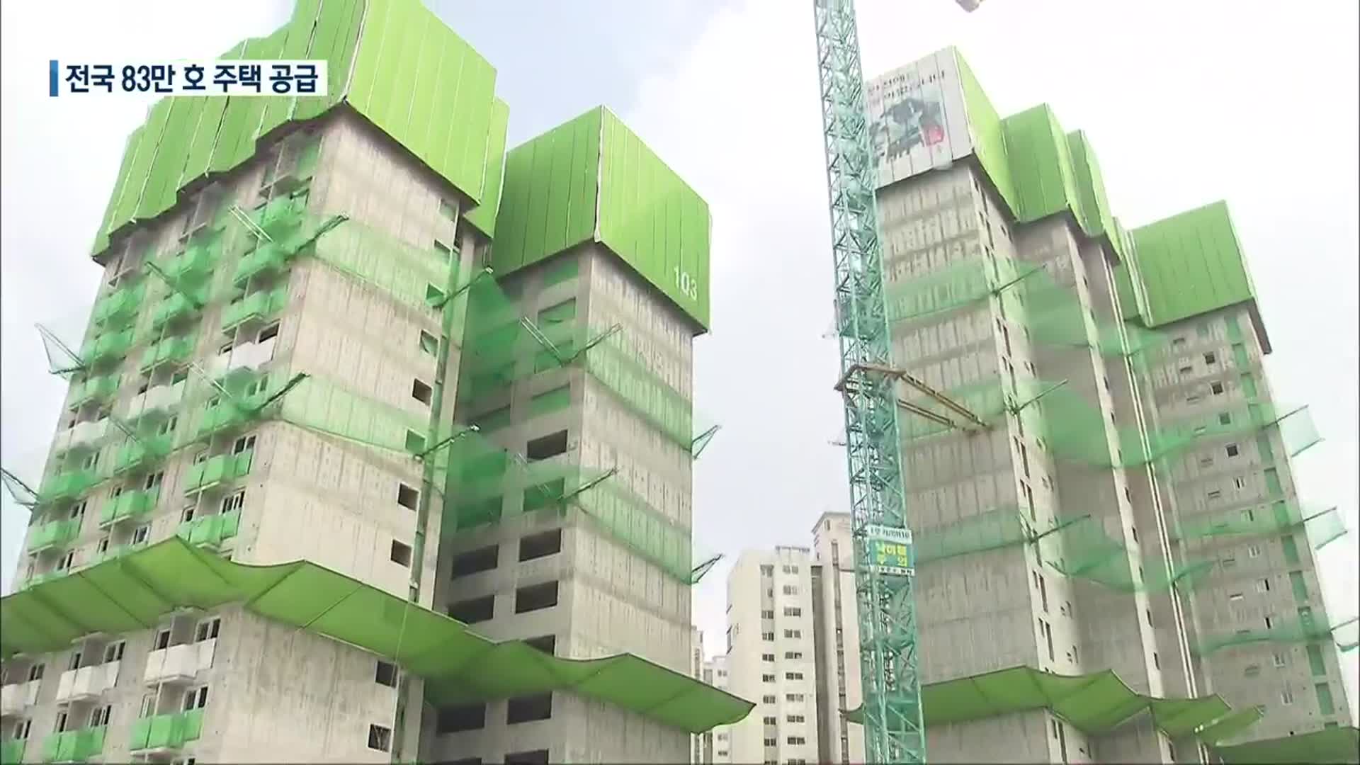 서울 32만호 등 83만호 주택 공급…분양주택 최대80%