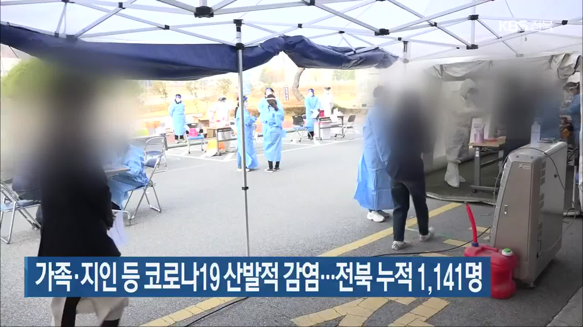 가족·지인 등 코로나19 산발적 감염…전북 누적 1,141명