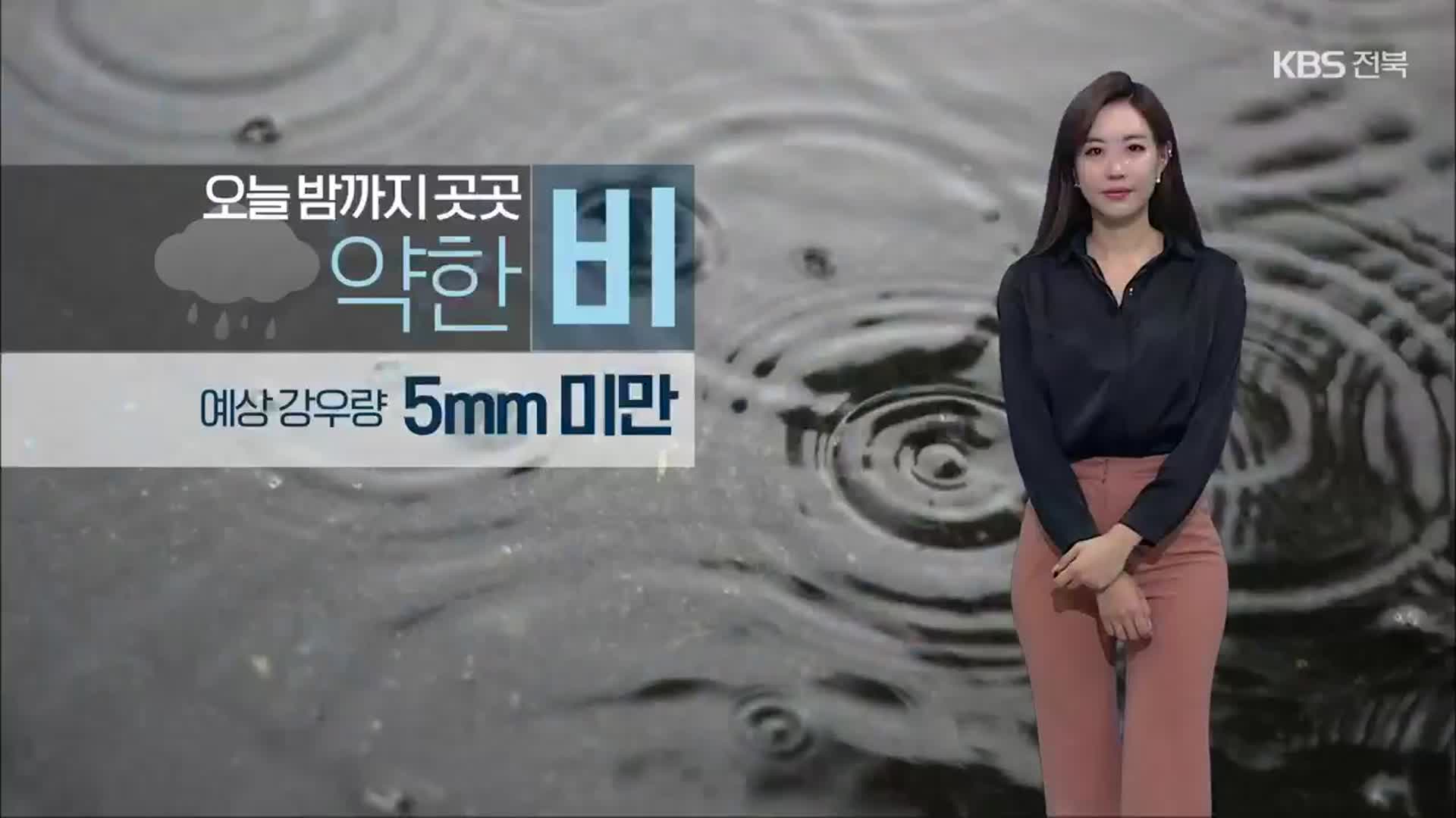 [날씨] 전북 오늘 밤까지 곳곳 약한 비…내일 큰 일교차