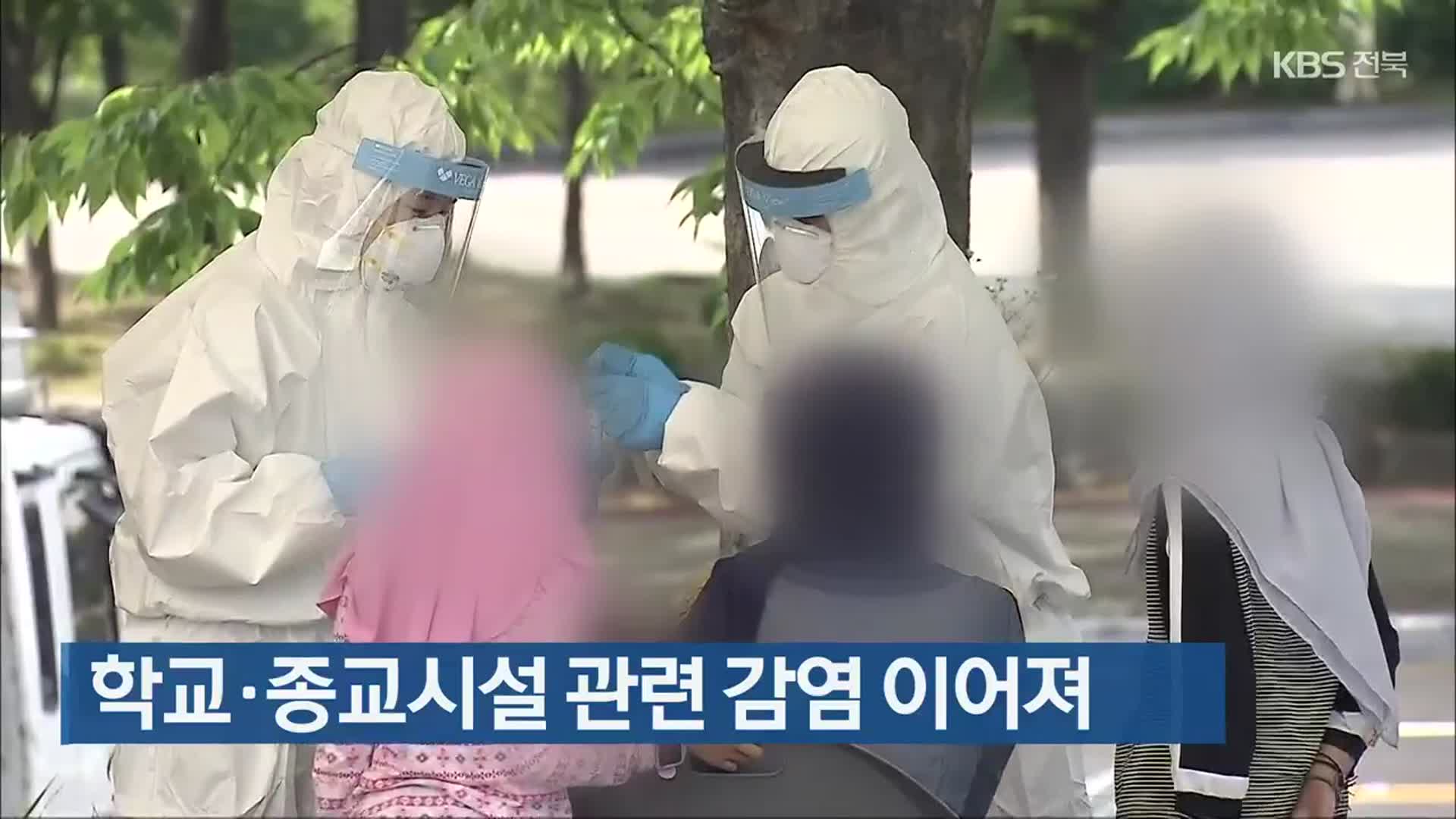 전북, 학교·종교시설 관련 감염 이어져