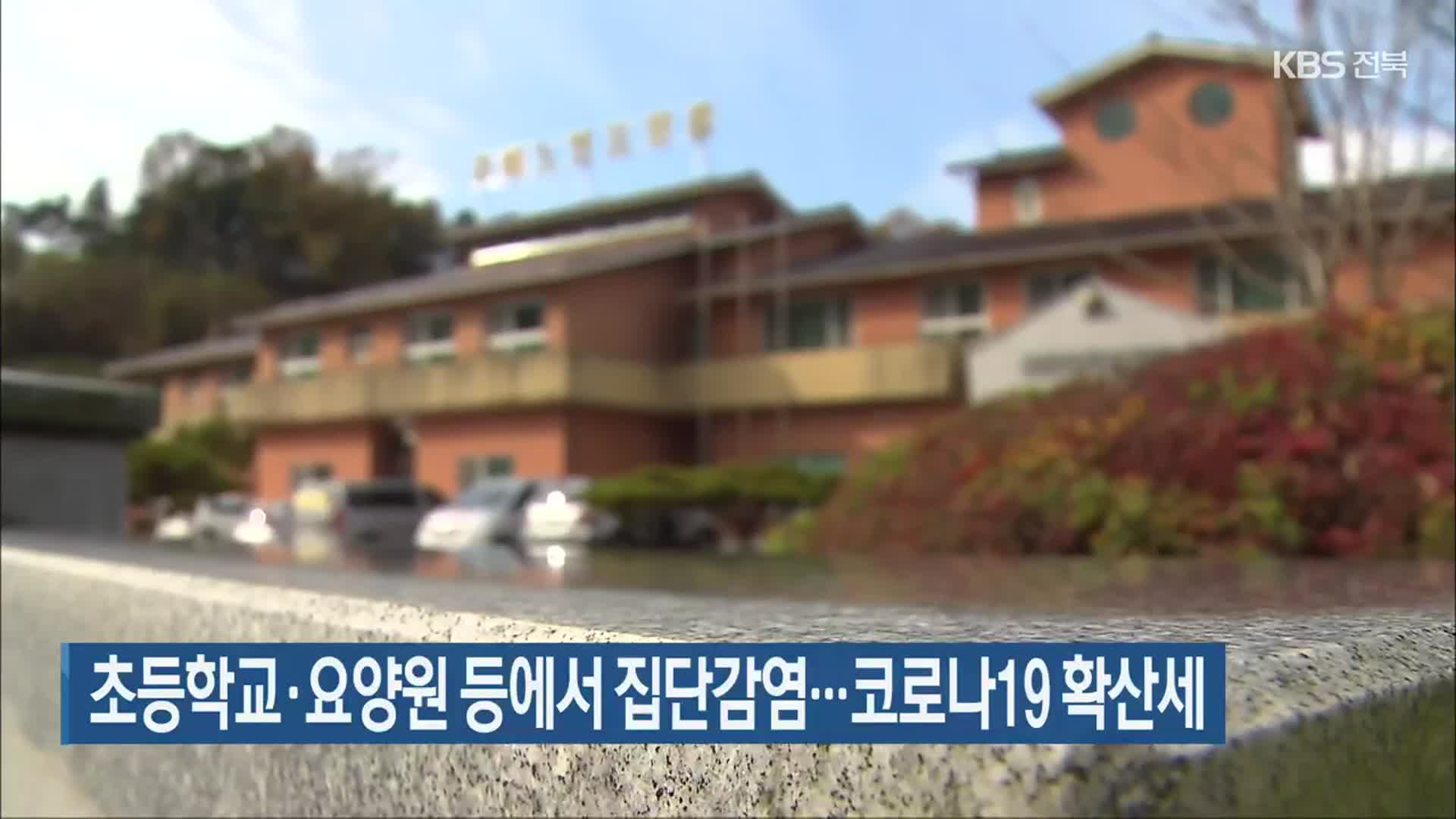 전북 초등학교·요양원 등에서 집단감염…코로나19 확산세