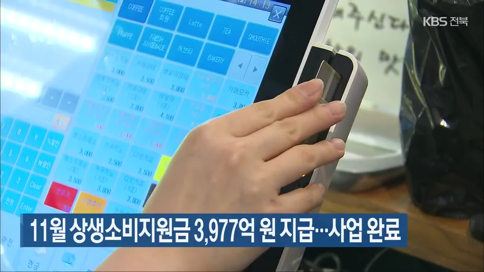 11월 상생소비지원금 3,977억원 지급…사업 완료