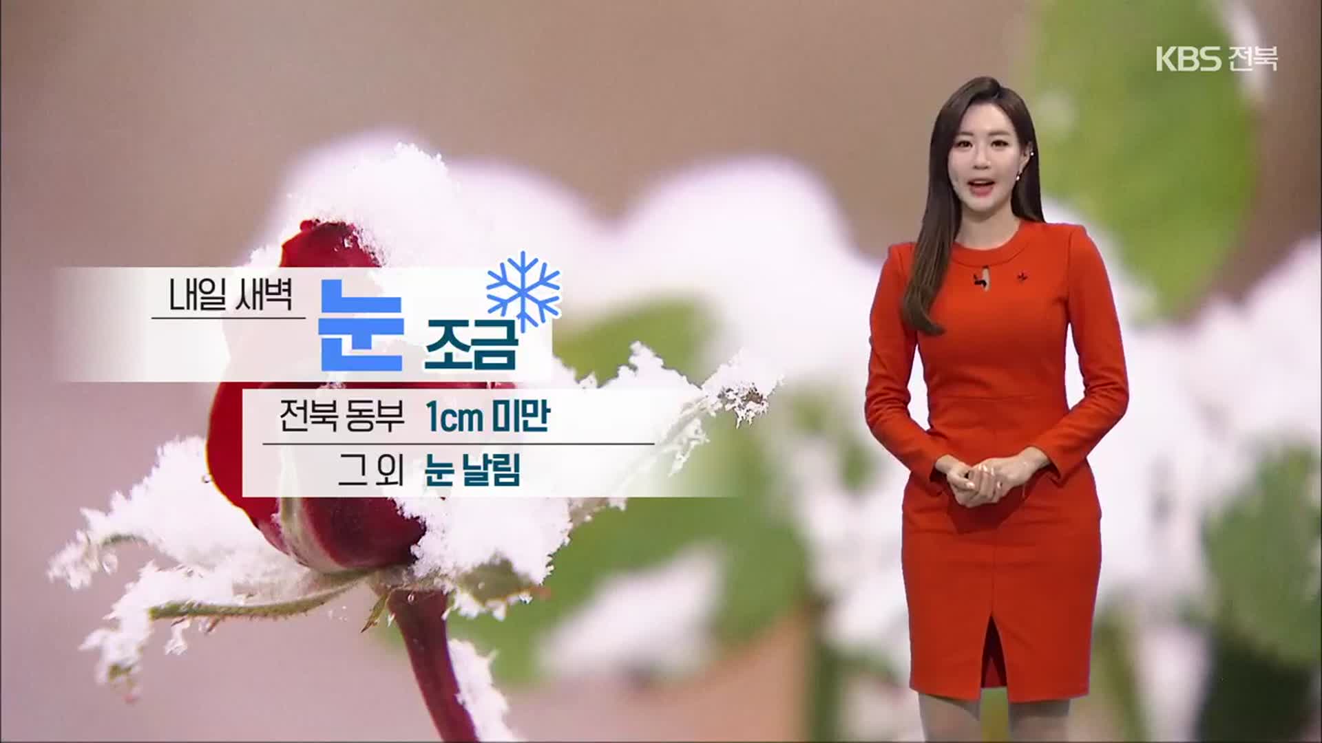 [날씨] 전북 내일 새벽 눈 조금…모레까지 추위 ‘빙판길 주의’