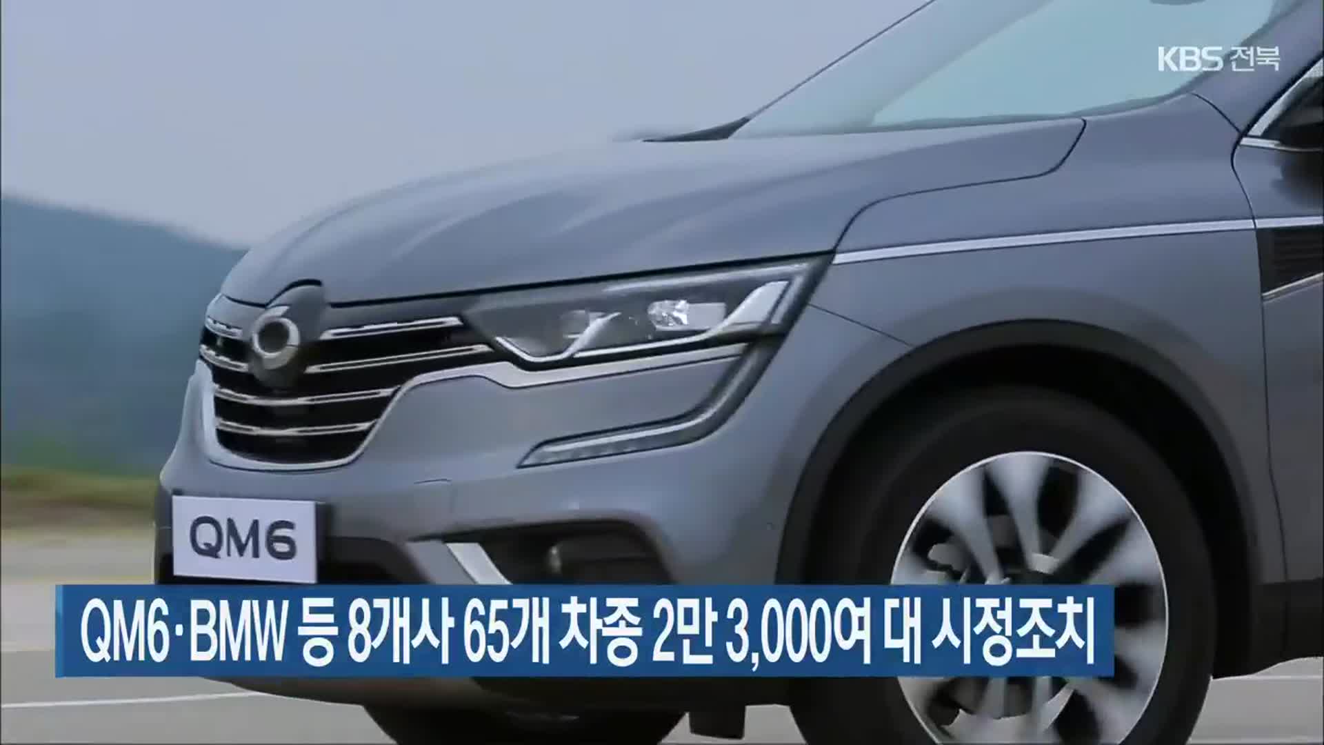 QM6·BMW 등 8개사 65개 차종 2만 3,000여대 시정조치