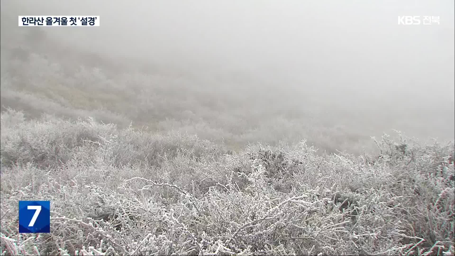 겨울왕국으로 변한 한라산…올해 첫눈 관측