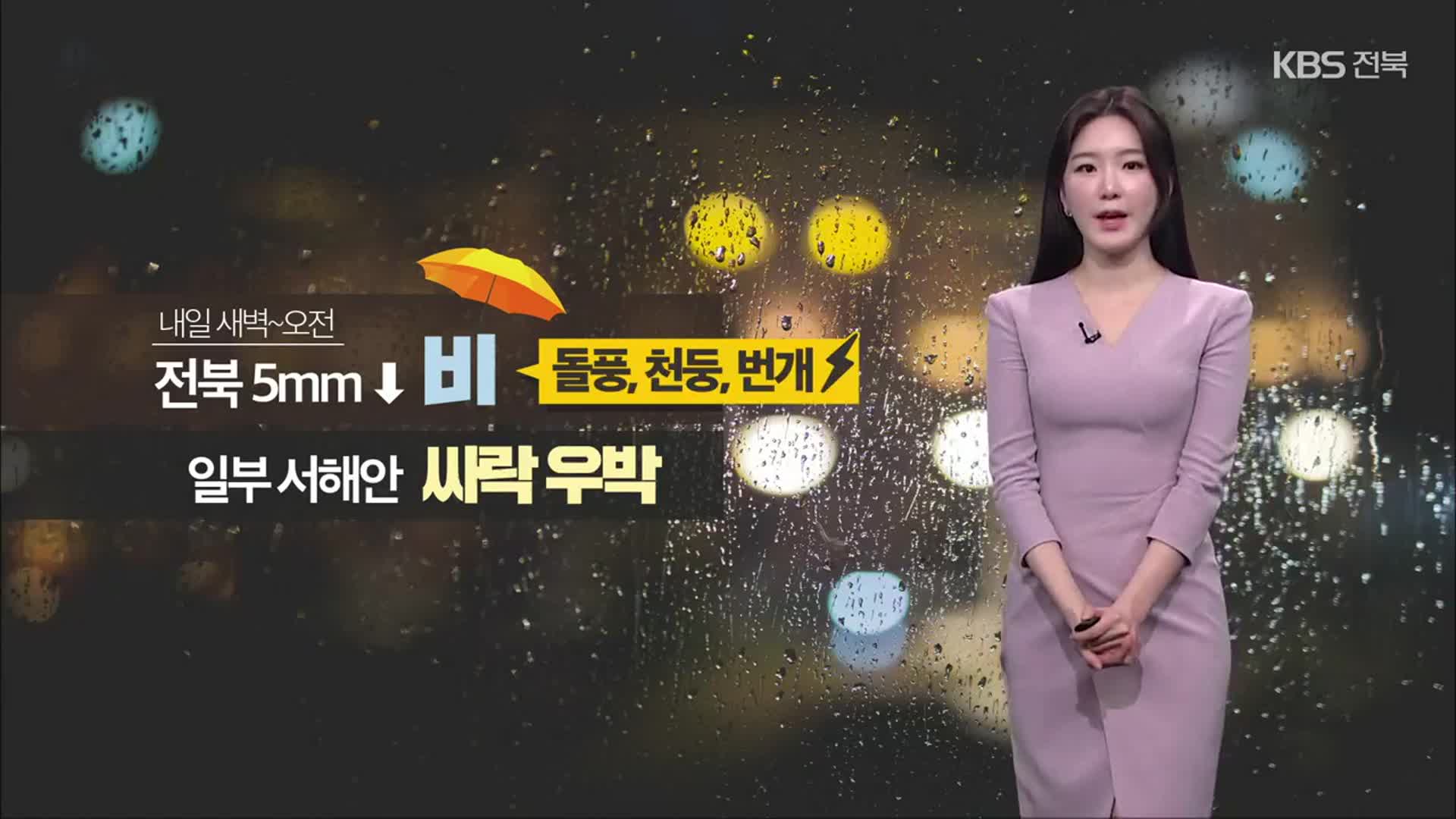 [날씨] 전북 내일 새벽~오전 비 조금…초미세먼지 ‘나쁨’