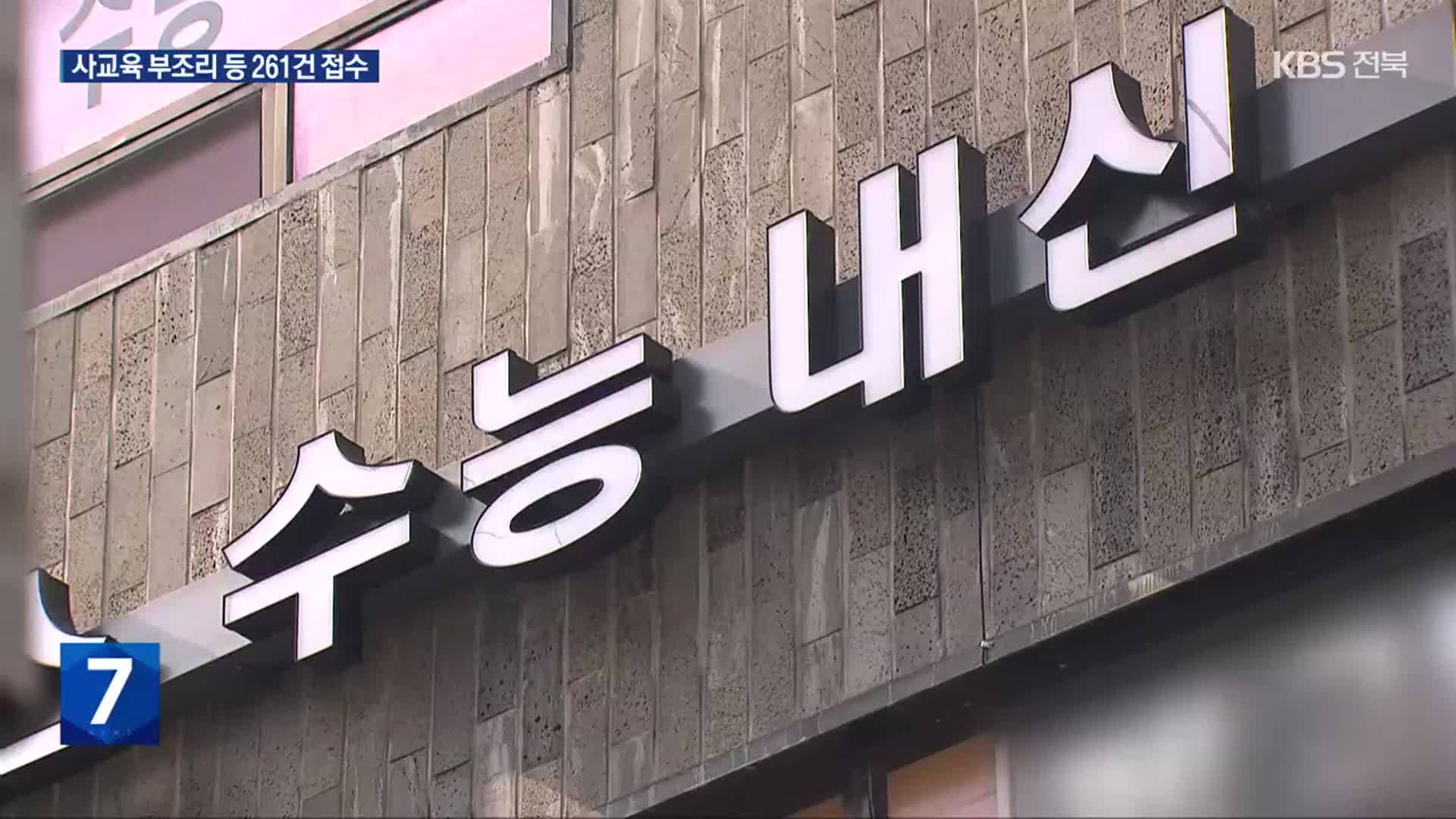 사교육 유착 의심 2건 수사 의뢰…사교육 카르텔·부조리 261건 접수