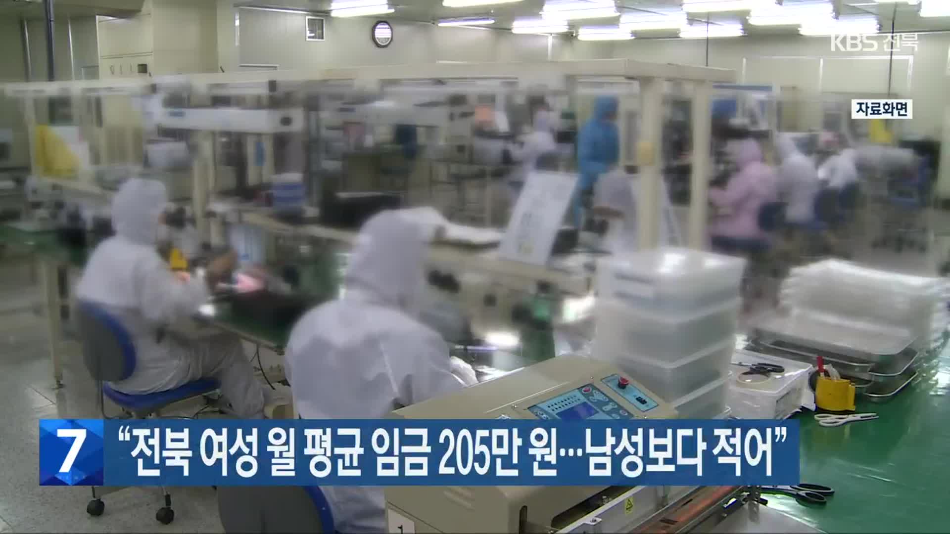 “전북 여성 월 평균 임금 205만 원…남성보다 적어”