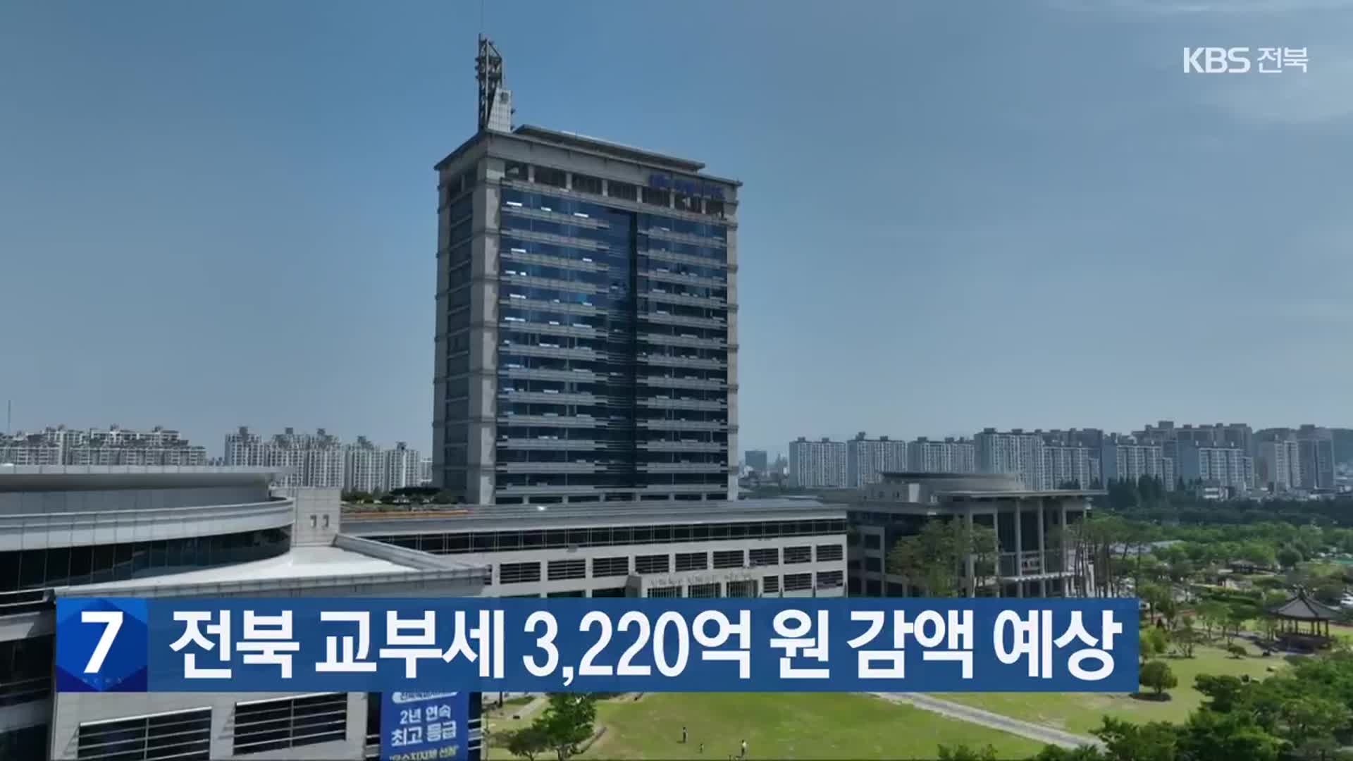 전북 교부세 3,220억 원 감액 예상