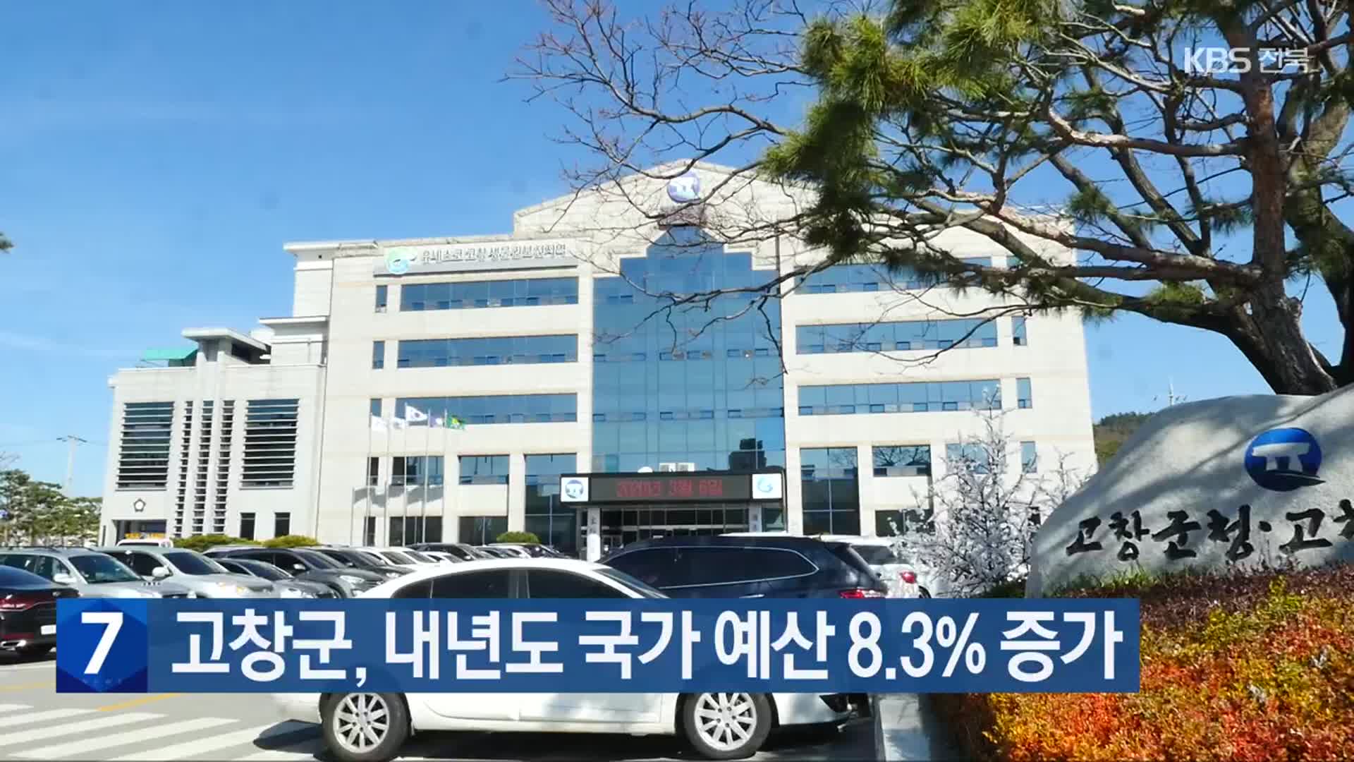 고창군, 내년도 국가 예산 8.3% 증가