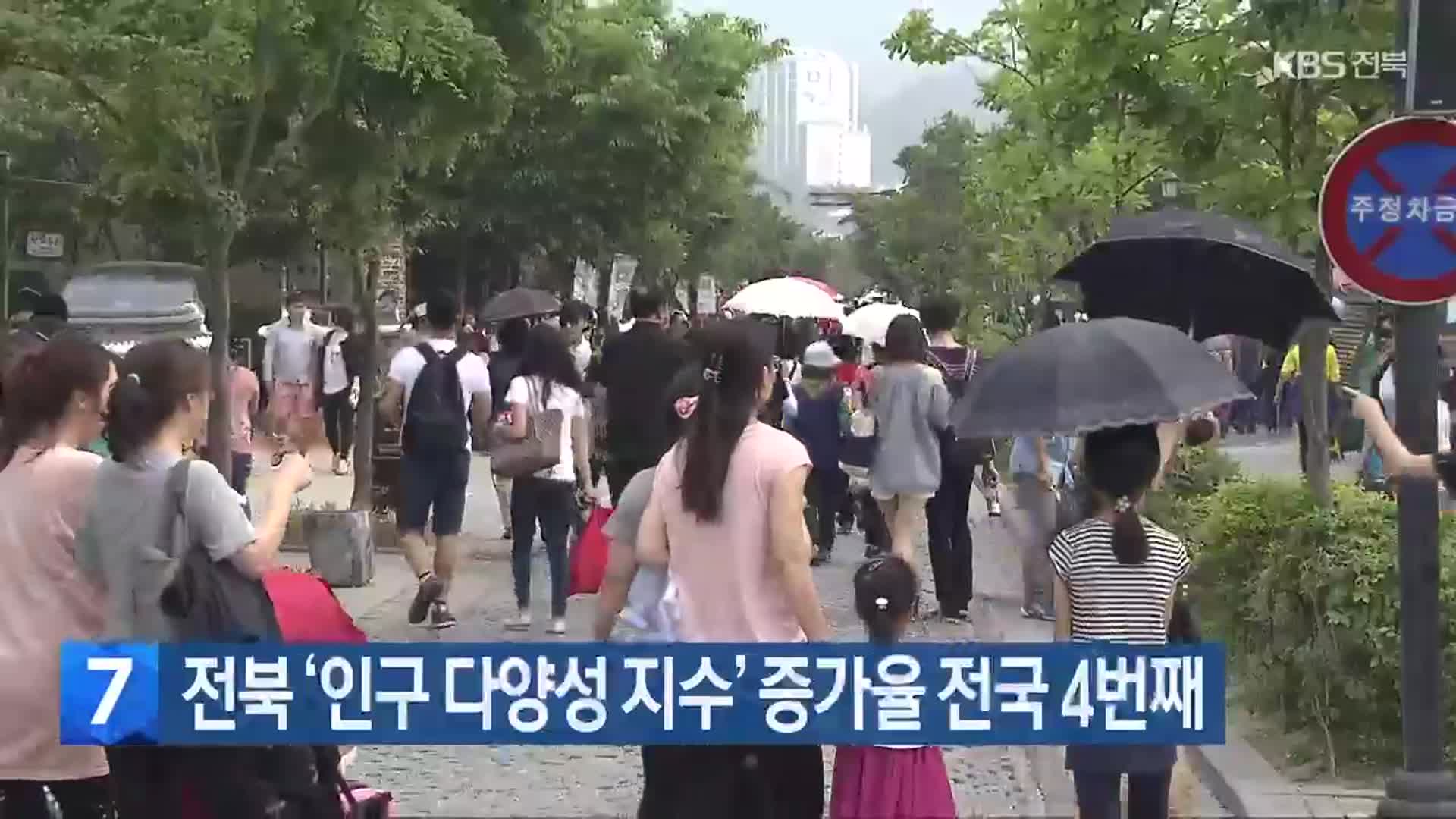 전북 ‘인구 다양성 지수’ 증가율 전국 4번째